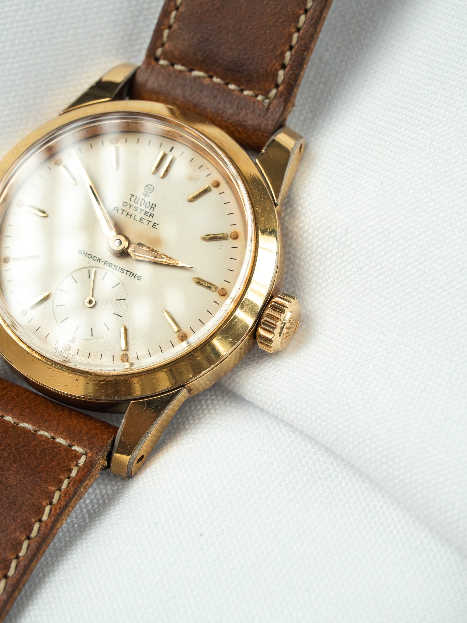 Montre Tudor Oyster Athlete Vintage - 32mm Plaqué Or (1959) - Atelier Victor