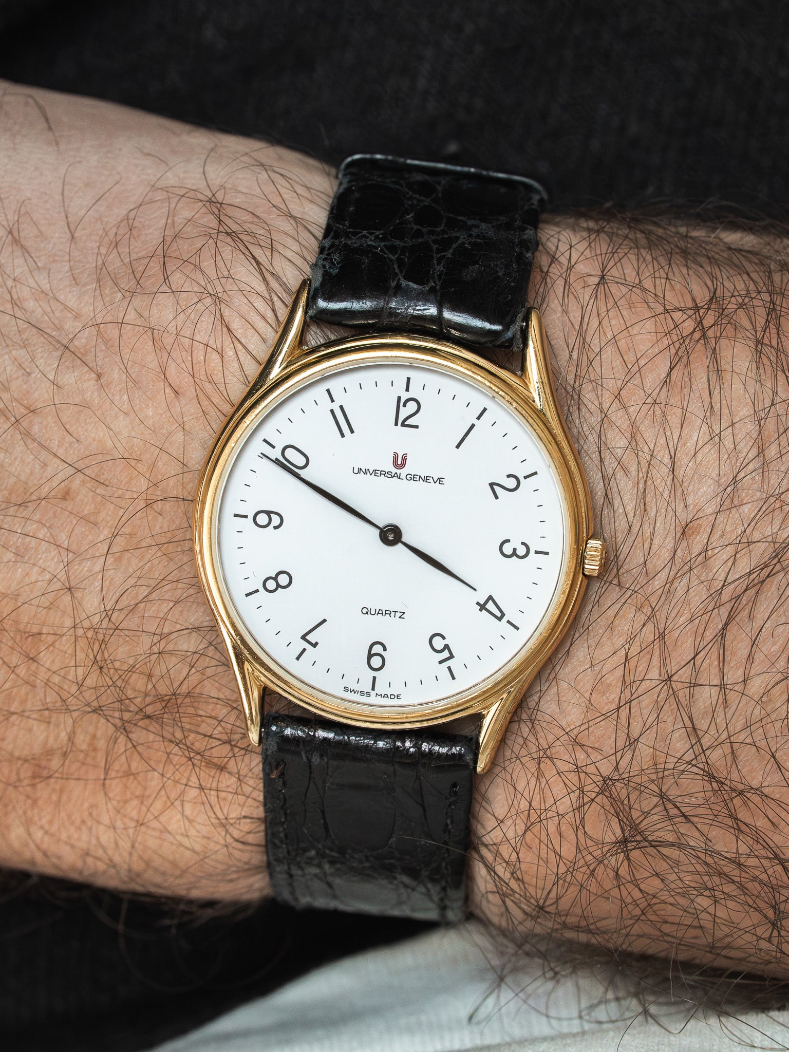 Montre Universal Genève 533.116 Vintage - 32mm Plaqué Or (Années 1980) - Atelier Victor