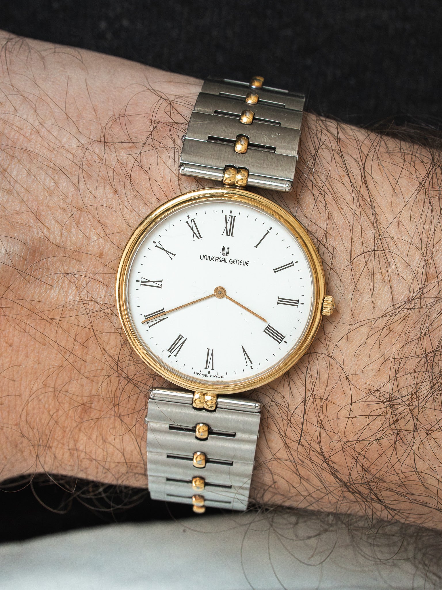 Montre Universal Genève 533.415 Vintage - Acier et Plaqué Or (Années 1990) - Atelier Victor