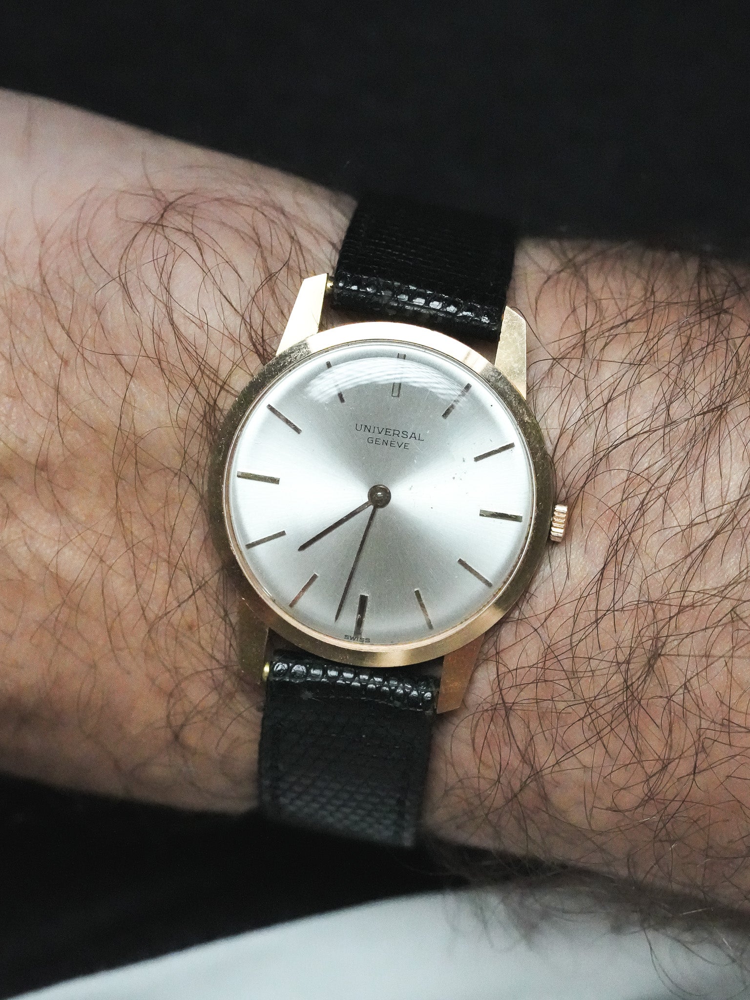 Montre Universal Genève Vintage - Or Rose 18k Extra Plate (1964) - Atelier Victor
