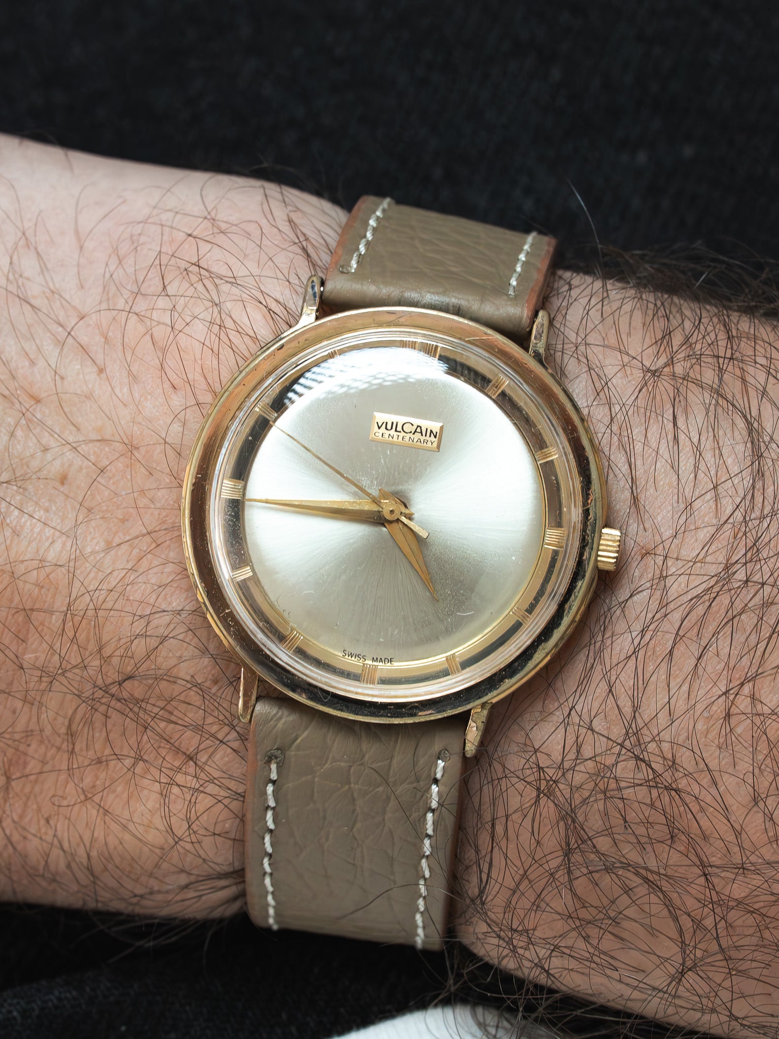 Montre Vulcain Centenary Vintage - 35mm Plaqué Or (Années 1960) - Atelier Victor