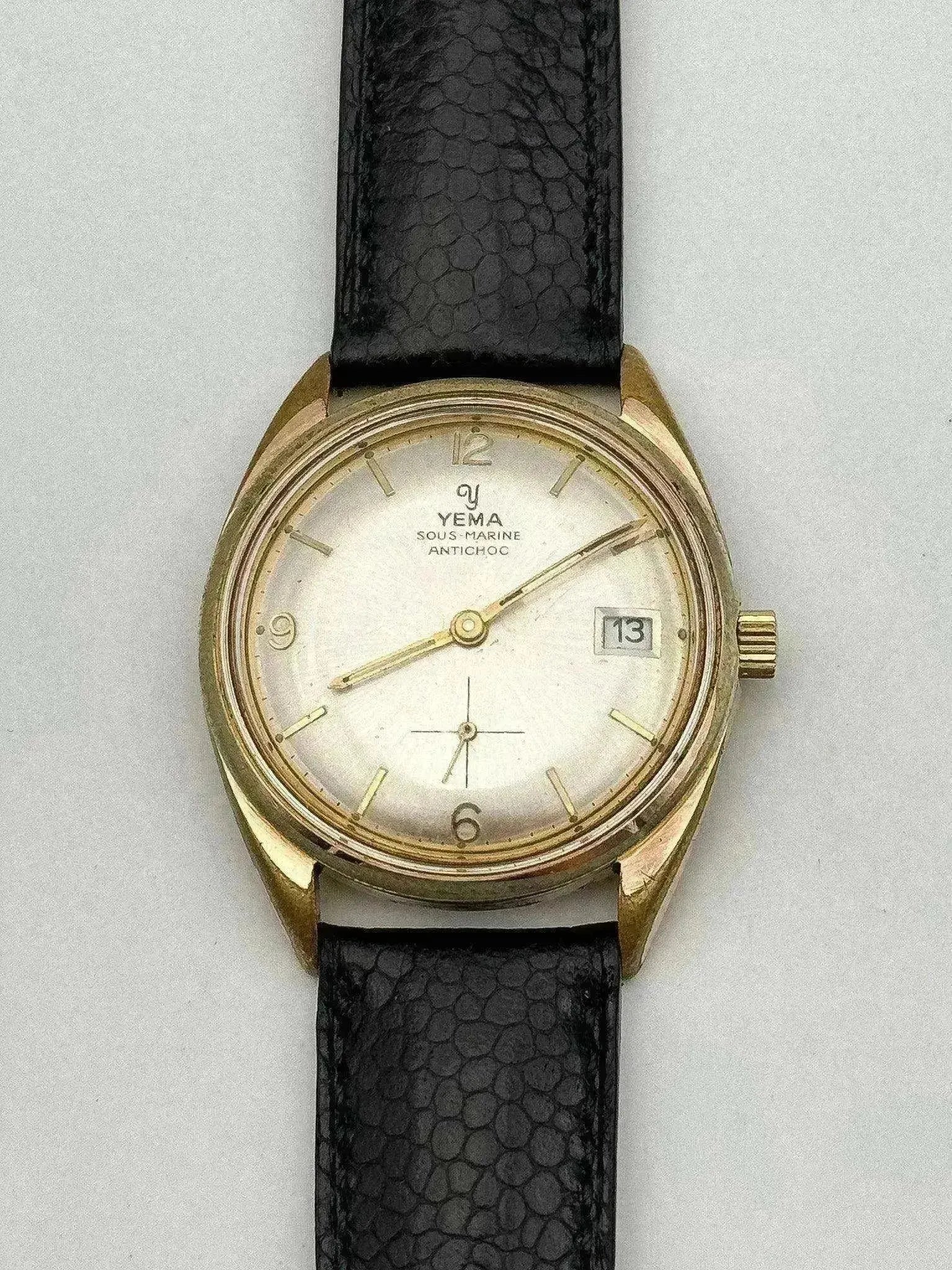 Montre Yema Sous-Marine Vintage (Années 1960) – Plaqué Or Rose & Petite Seconde - Atelier Victor