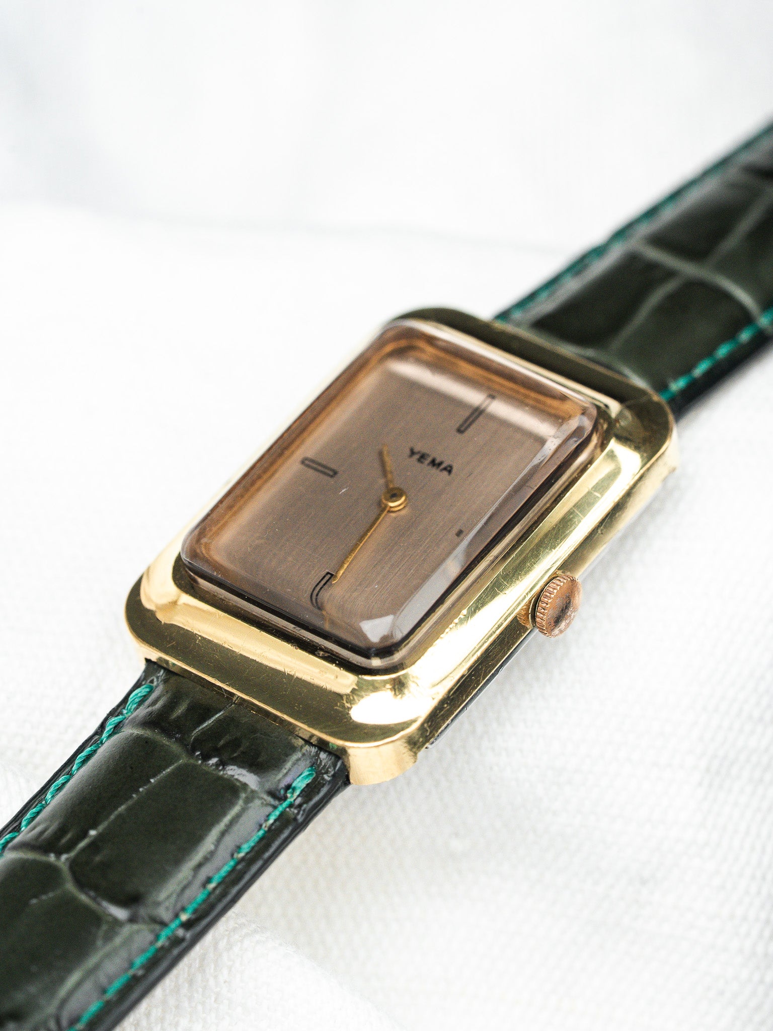 Vintage Yema Tank Gold-Plated — Salmon Dial (1970s)