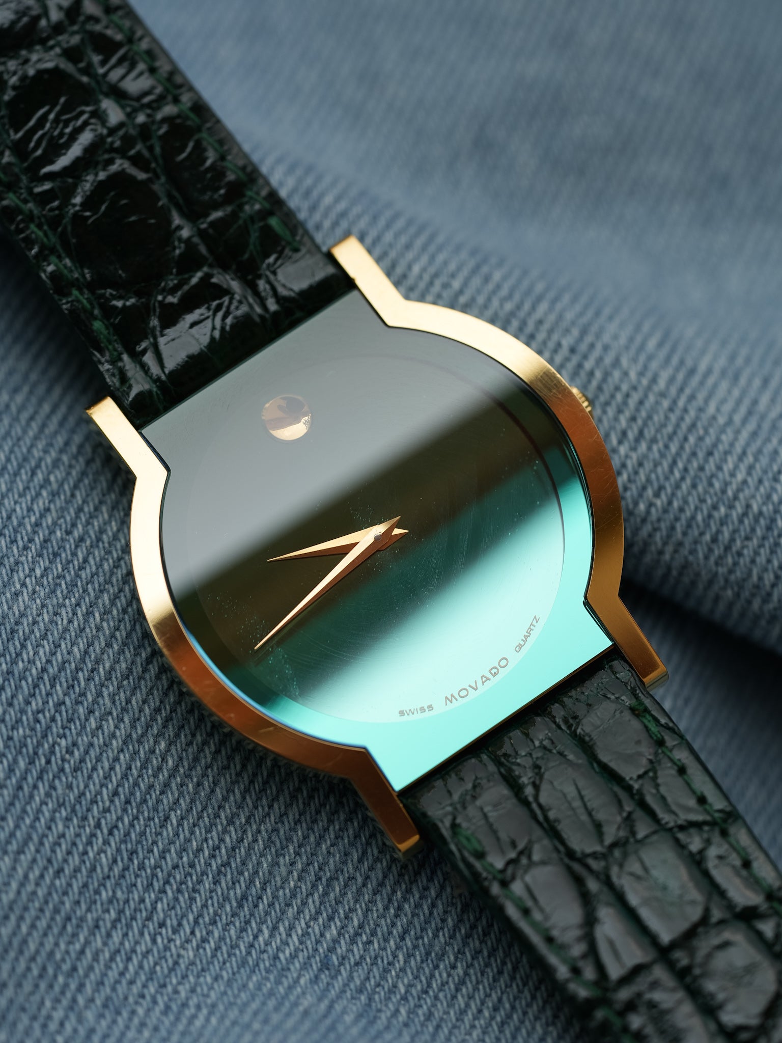 Movado - Museum MoMa Rare Vert - NOS - 1990s - Atelier Victor - Vintage Shop