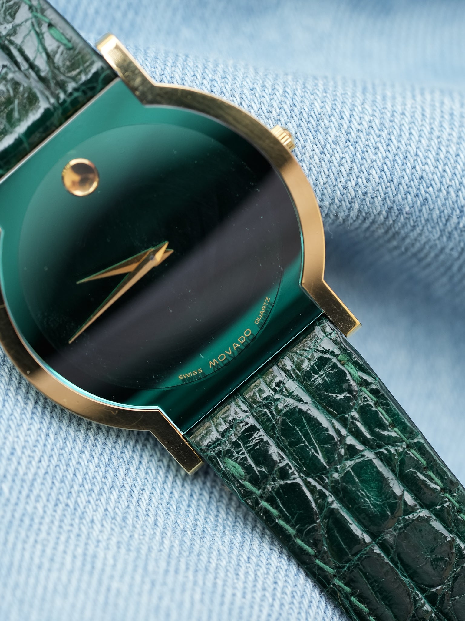 Movado - Museum MoMa Rare Vert - NOS - 1990s - Atelier Victor - Vintage Shop