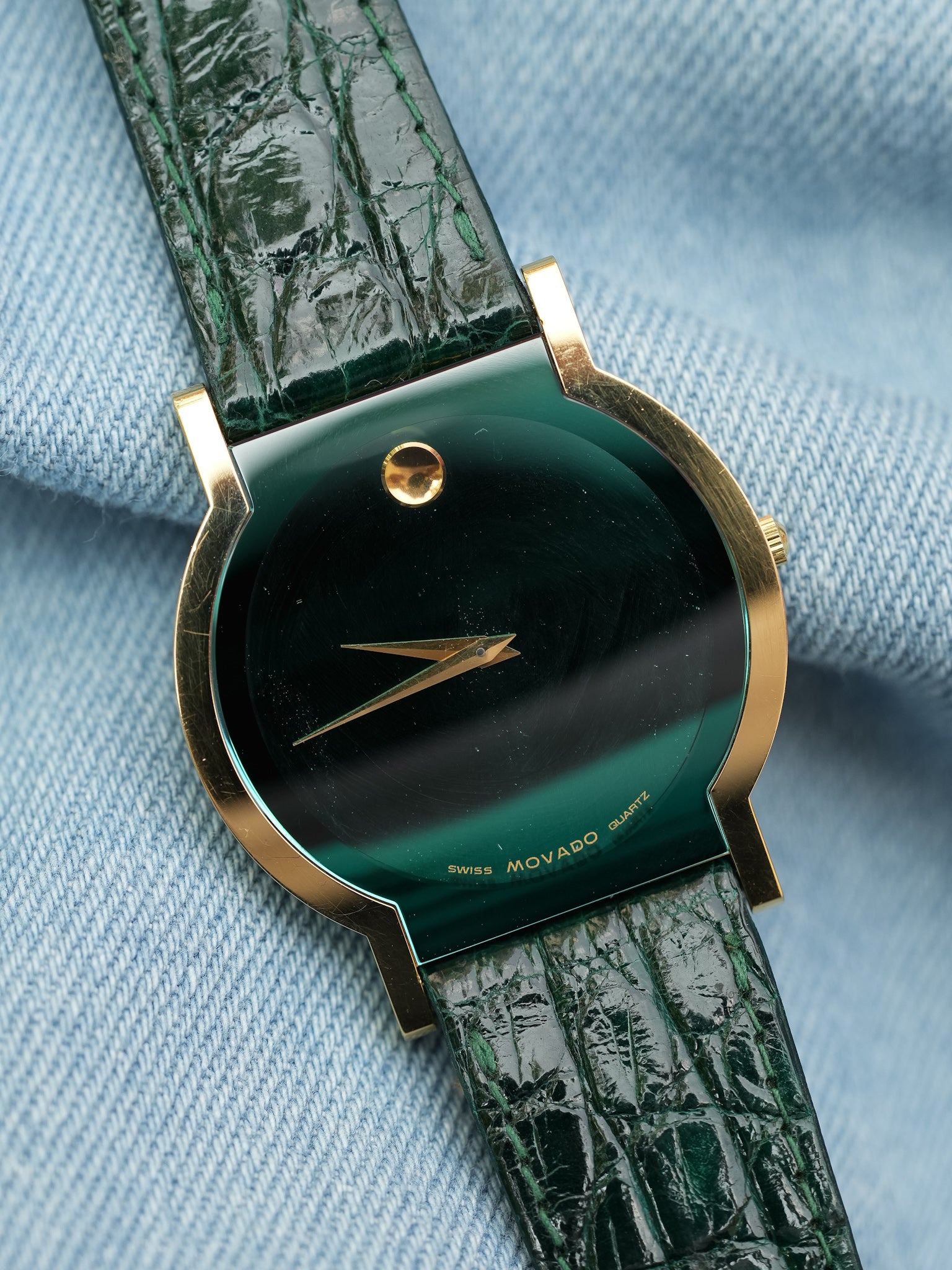 Movado - Museum MoMa Rare Vert - NOS - 1990s - Atelier Victor - Vintage Shop
