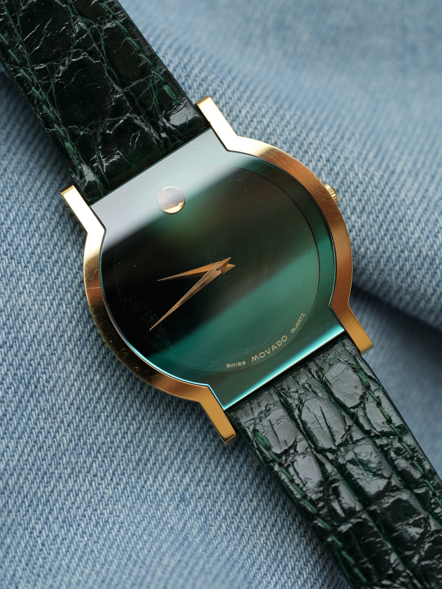 Movado - Museum MoMa Rare Vert - NOS - 1990s - Atelier Victor - Vintage Shop
