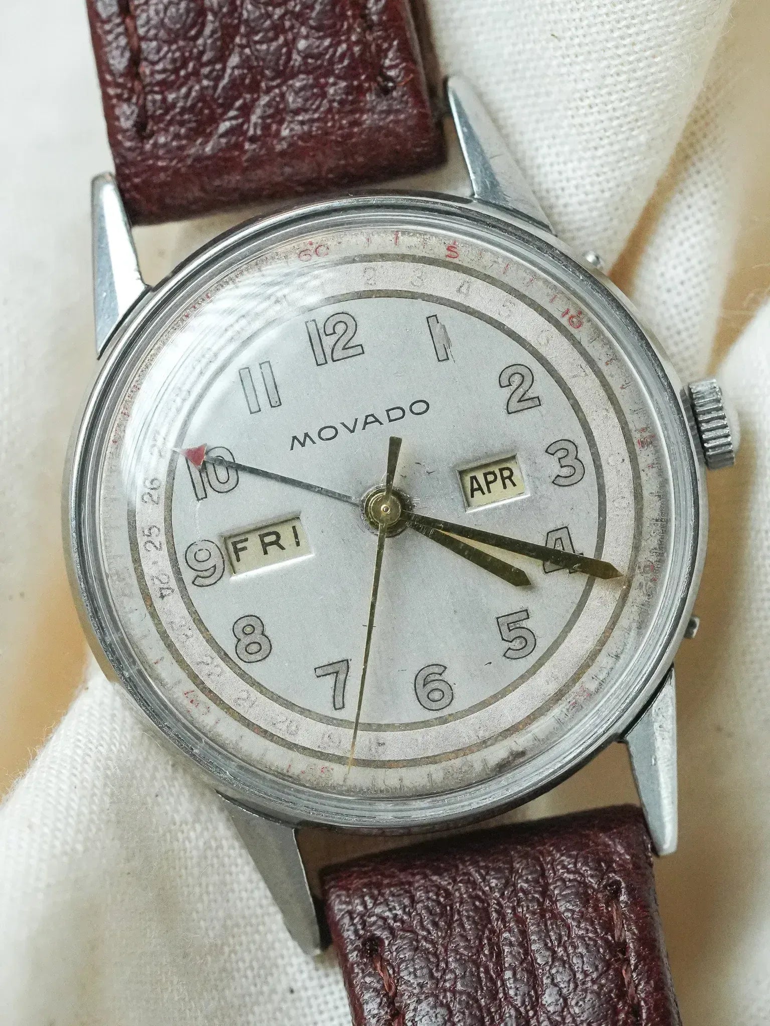 Movado - Triple Calendar Anglais Acier - 1940s - Atelier Victor