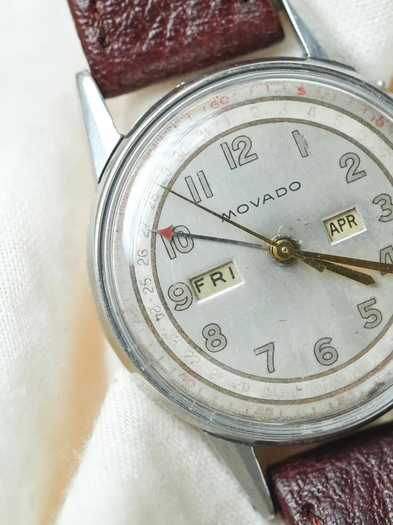 Movado - Triple Calendar Anglais Acier - 1940s - Atelier Victor