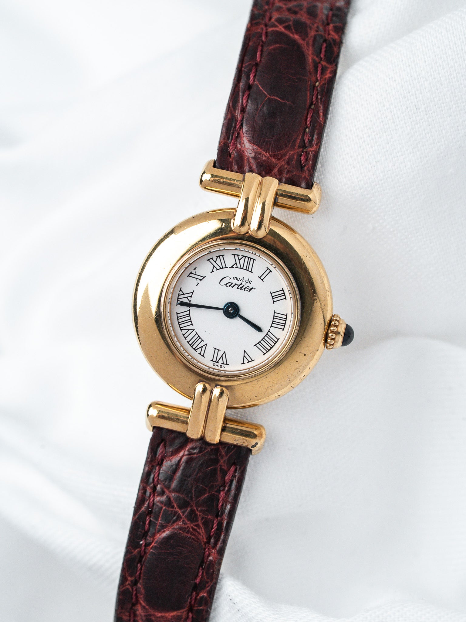 Must von Cartier Colisée Vermeil — Römisches Zifferblatt (1990s)