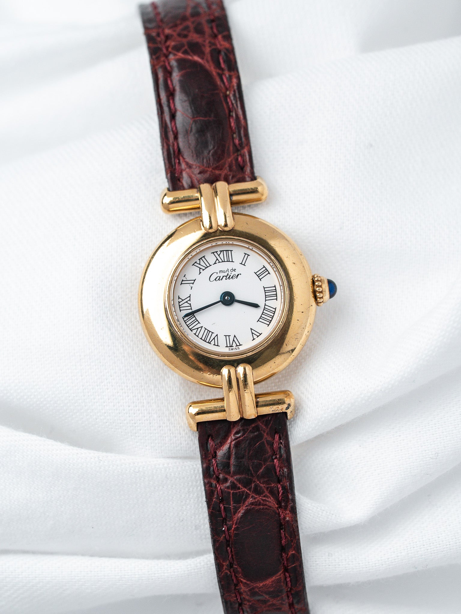 Must von Cartier Colisée Vermeil — Römisches Zifferblatt (1990s)
