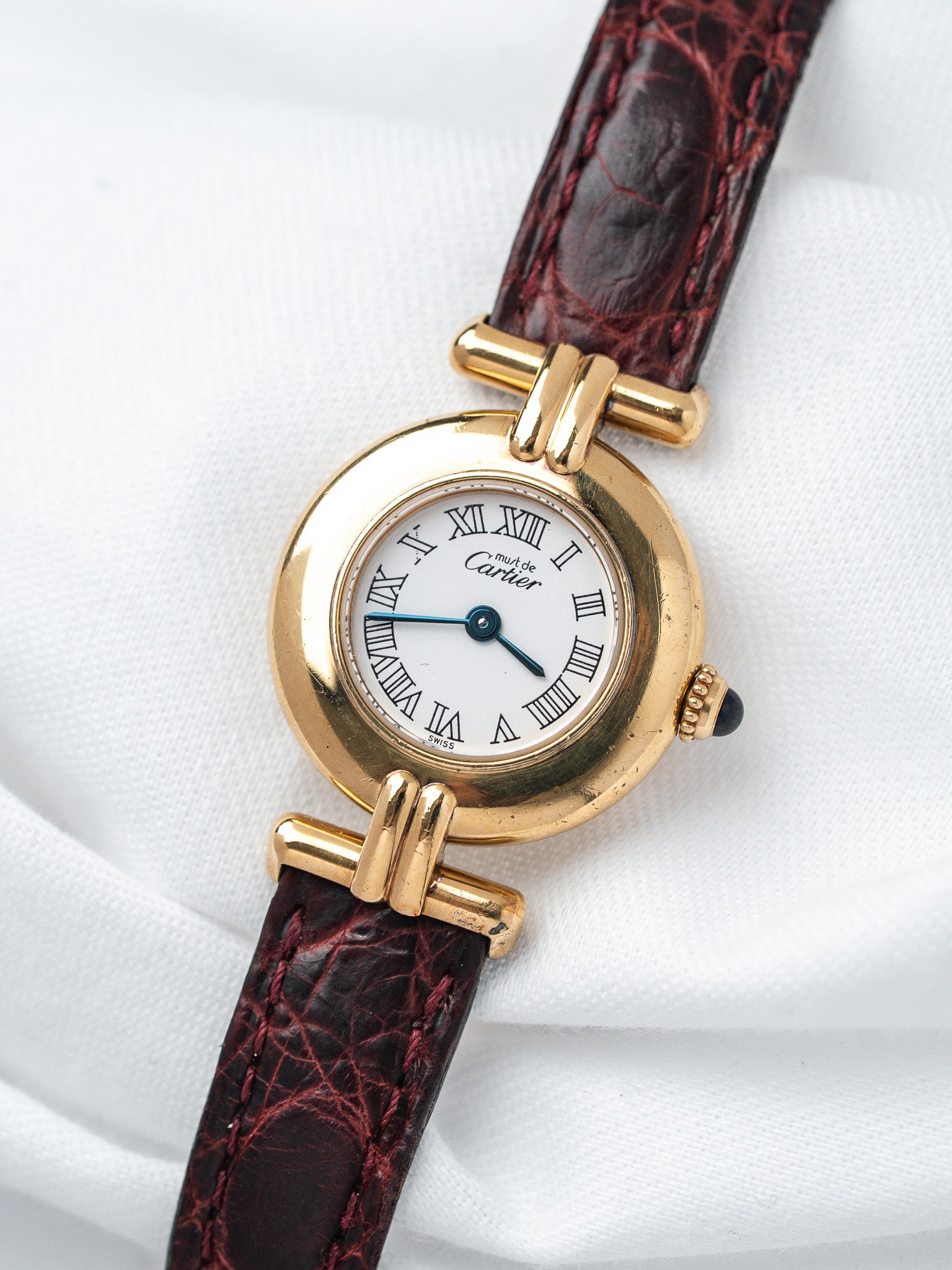 Must von Cartier Colisée Vermeil — Römisches Zifferblatt (1990s)