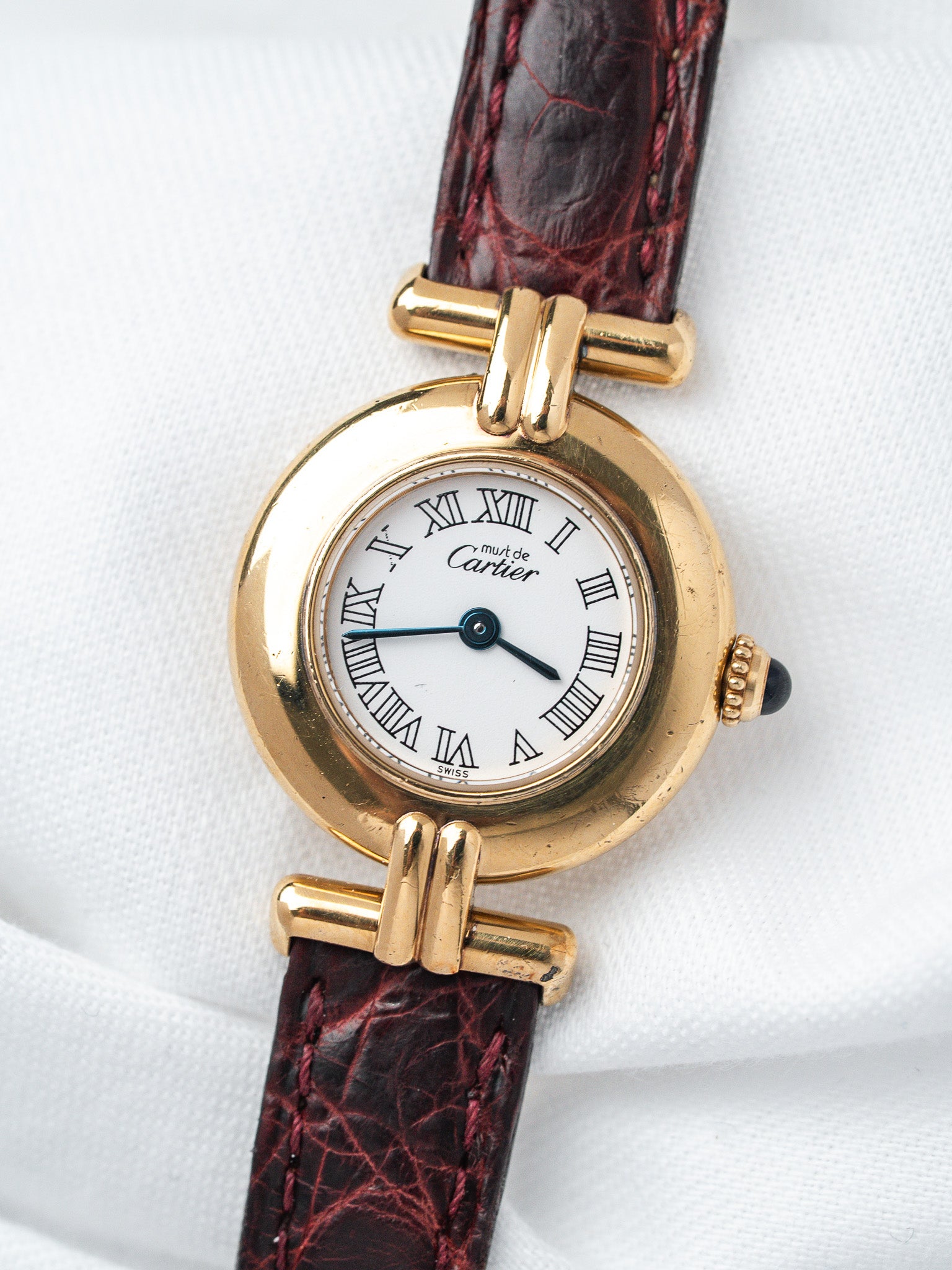 Must von Cartier Colisée Vermeil — Römisches Zifferblatt (1990s)