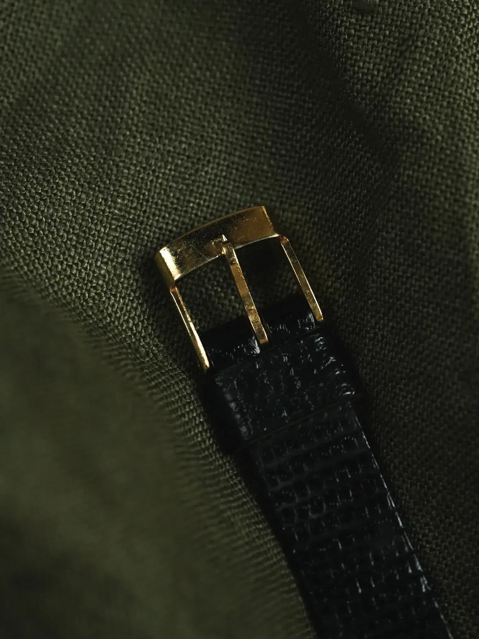 Nappey Besancon - Plaqué or Cadran noir - 1990s - Atelier Victor