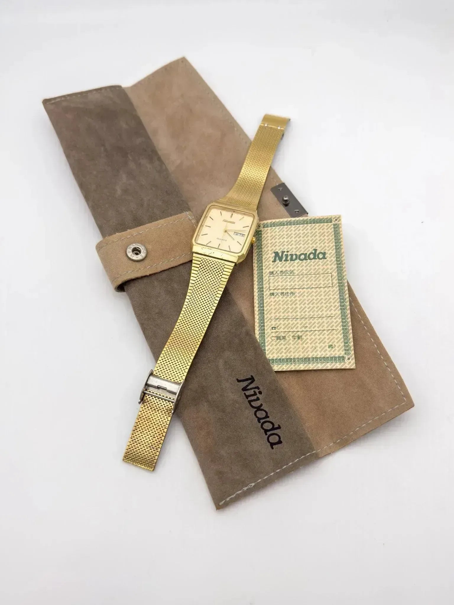 Nivada - Or cadran or poussiere - boite & papier - 1980s - Atelier Victor