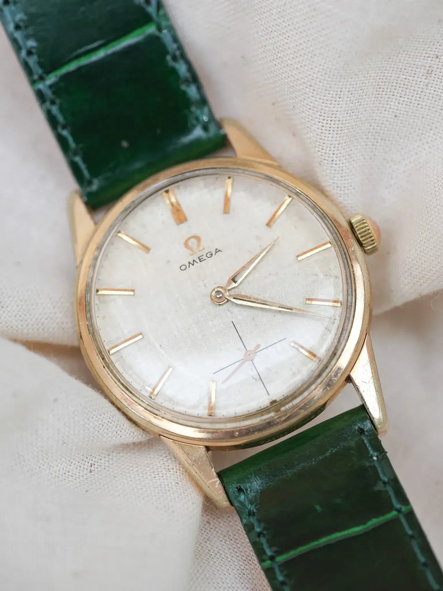 Omega - 14391-6 Plaqué or cadran lin - 1961 - Atelier Victor