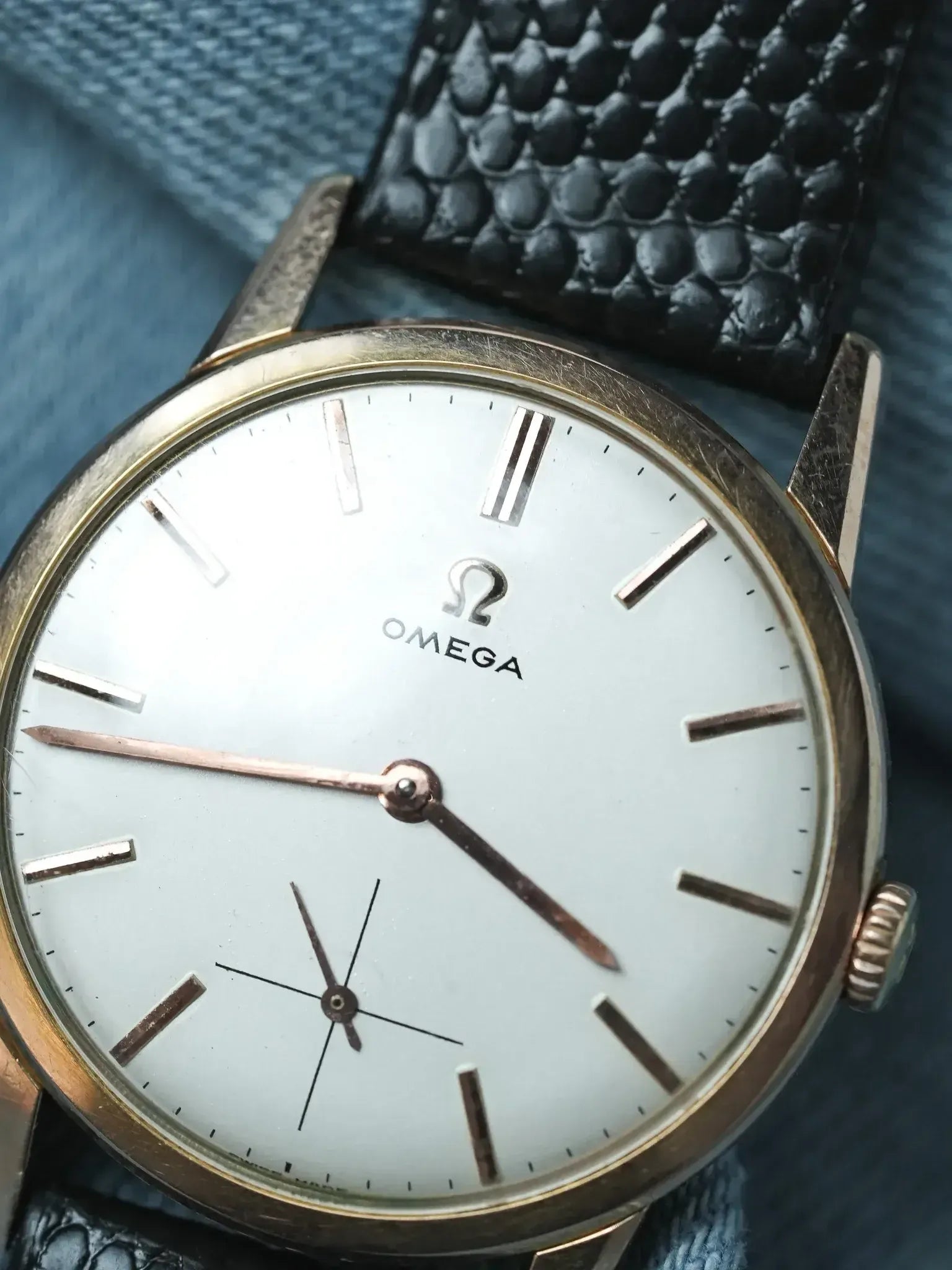 Omega - 14713-62 Montre habillée en plaqué or rose petite-seconde - 1961 - Atelier Victor