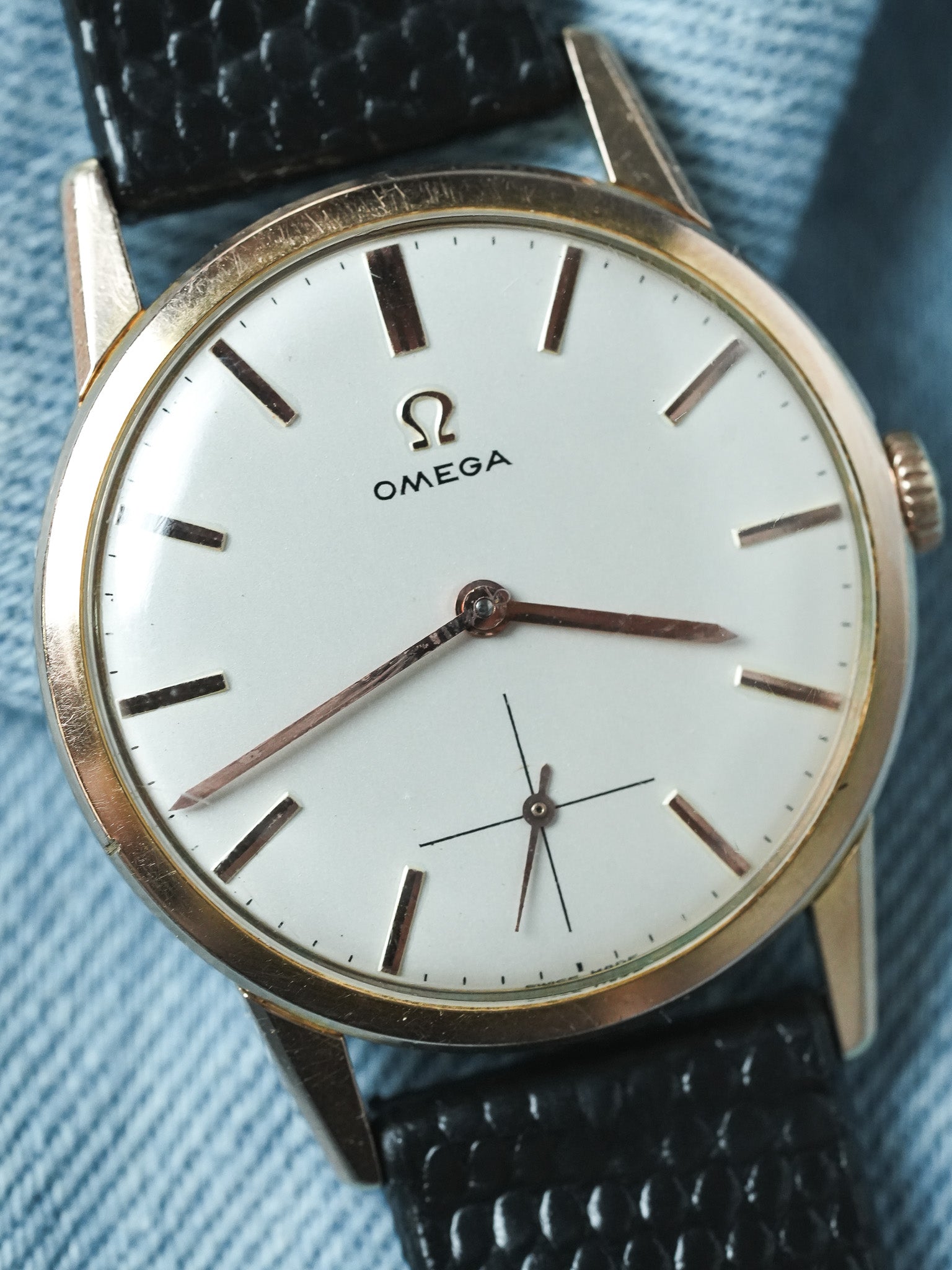Omega - 14713-62 Montre habillée en plaqué or rose petite-seconde - 1961 - Atelier Victor - Vintage Shop