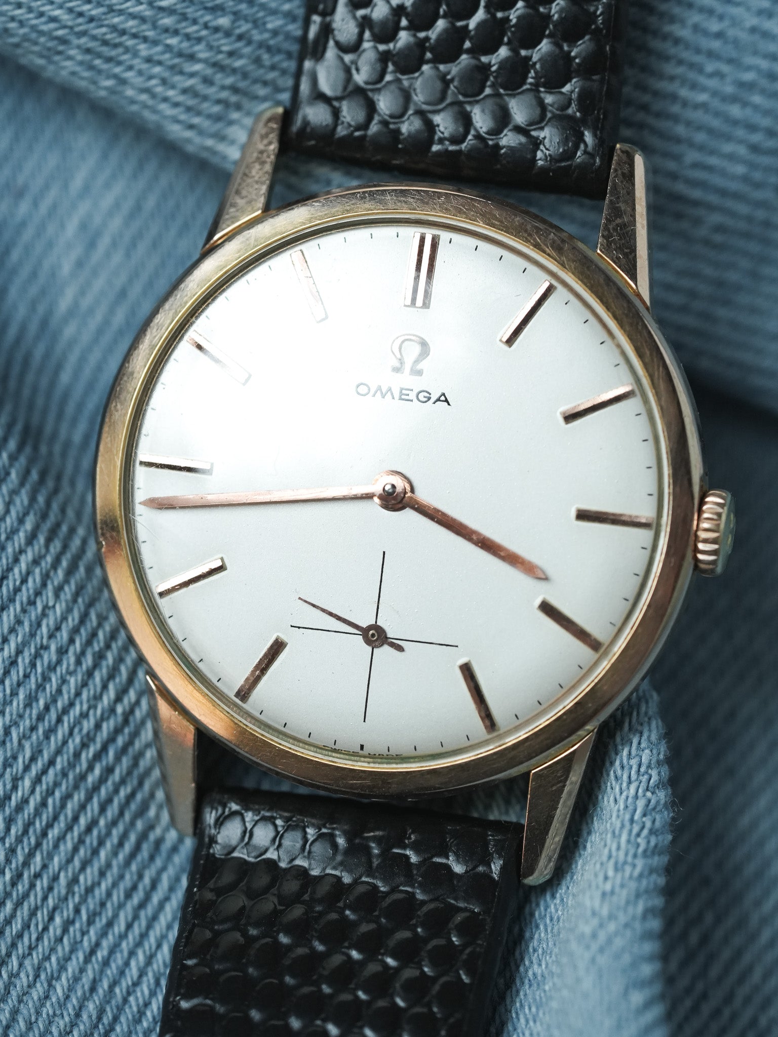 Omega - 14713-62 Montre habillée en plaqué or rose petite-seconde - 1961 - Atelier Victor - Vintage Shop