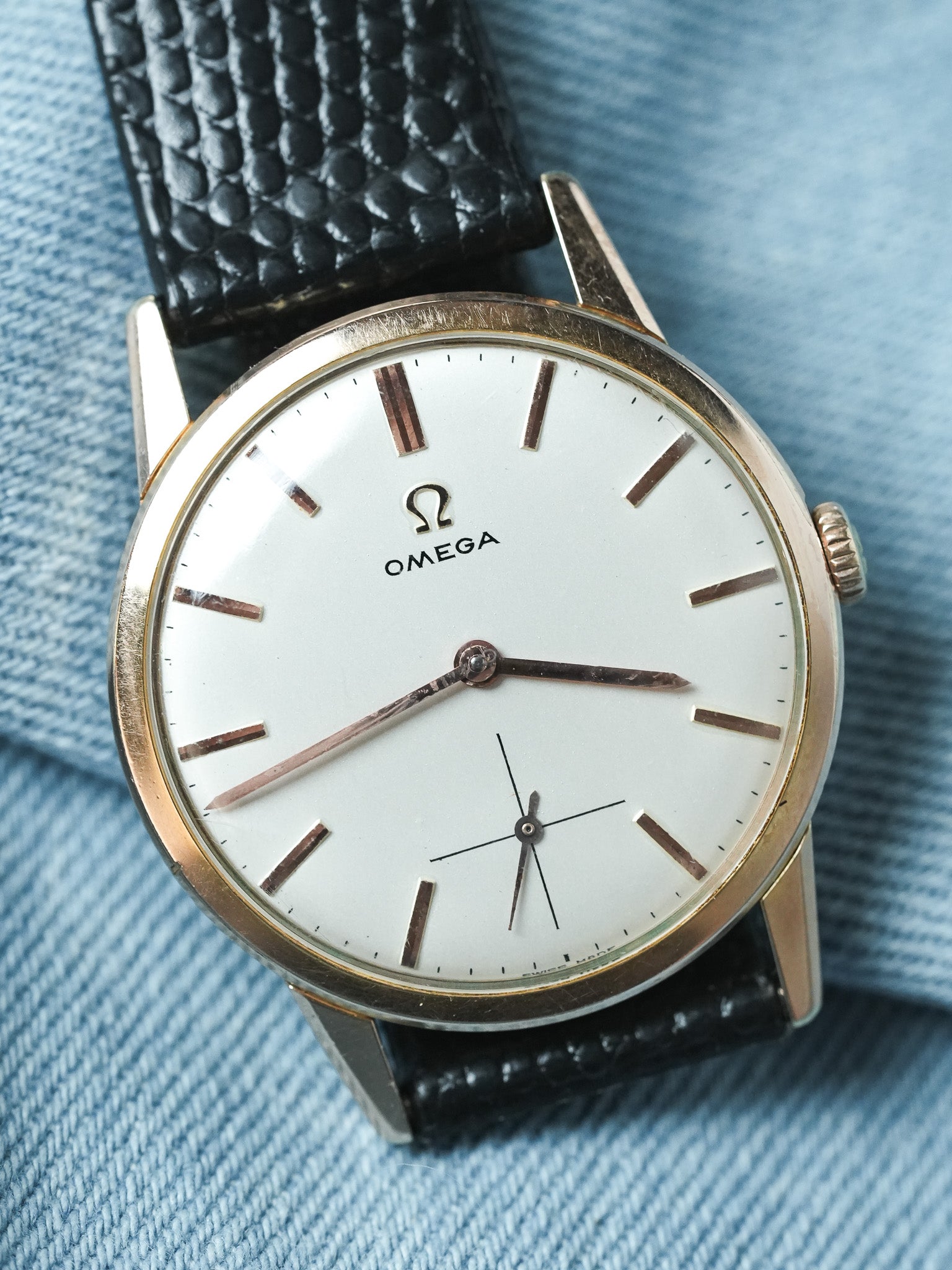 Omega - 14713-62 Montre habillée en plaqué or rose petite-seconde - 1961 - Atelier Victor - Vintage Shop
