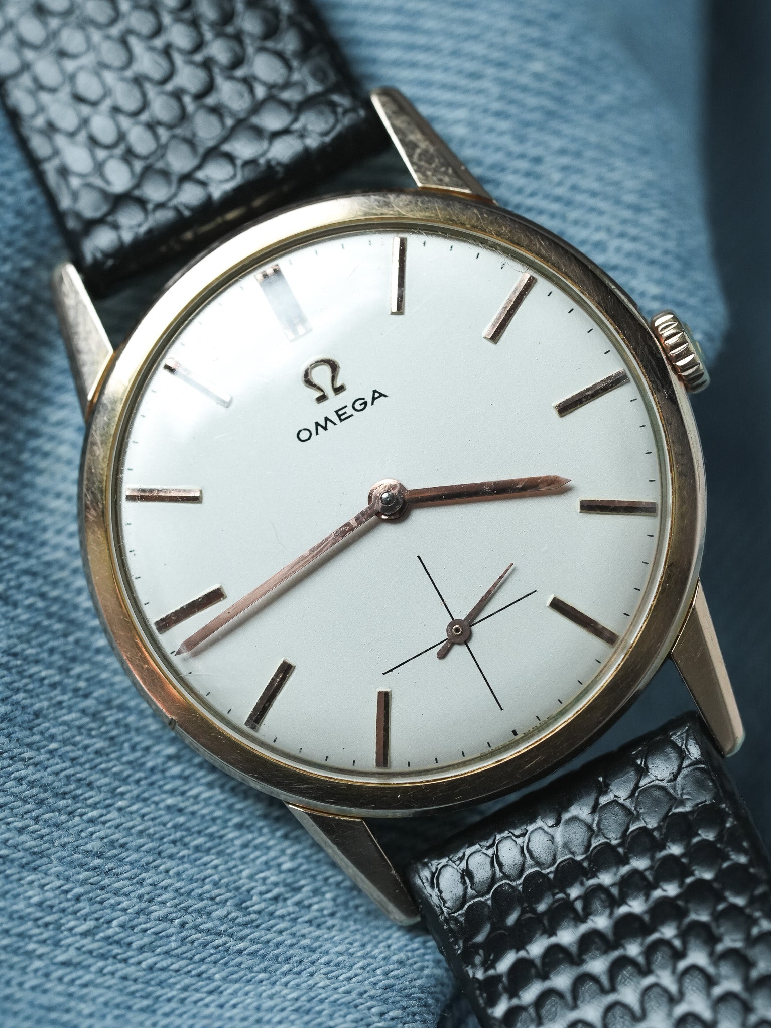 Omega - 14713-62 Montre habillée en plaqué or rose petite-seconde - 1961 - Atelier Victor - Vintage Shop