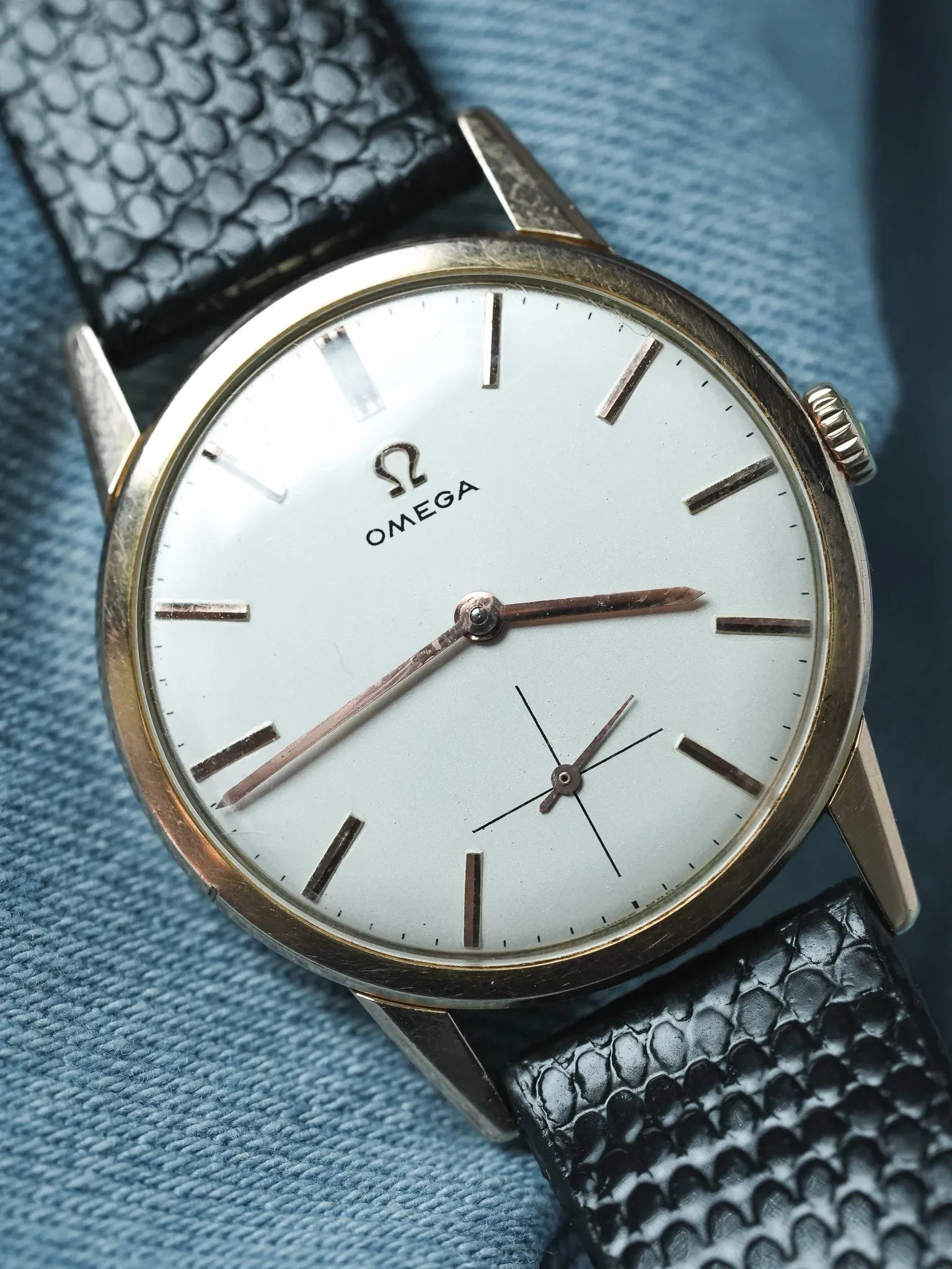 Omega - 14713-62 Montre habillée en plaqué or rose petite-seconde - 1961 - Atelier Victor - Vintage Shop