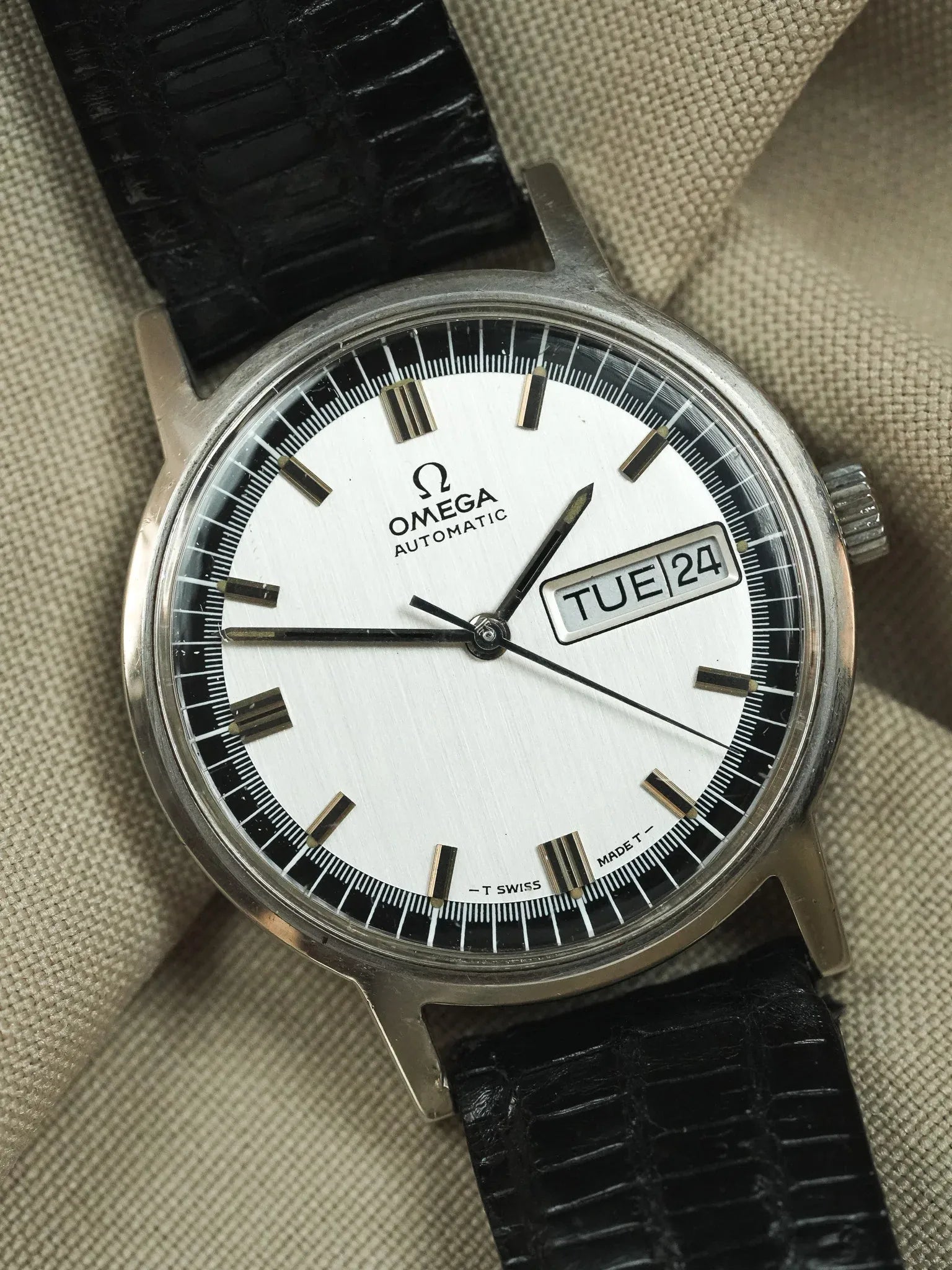 Omega - 166.0140 Daydate Cadran Acier Noir - 1970 - Atelier Victor - Vintage Shop
