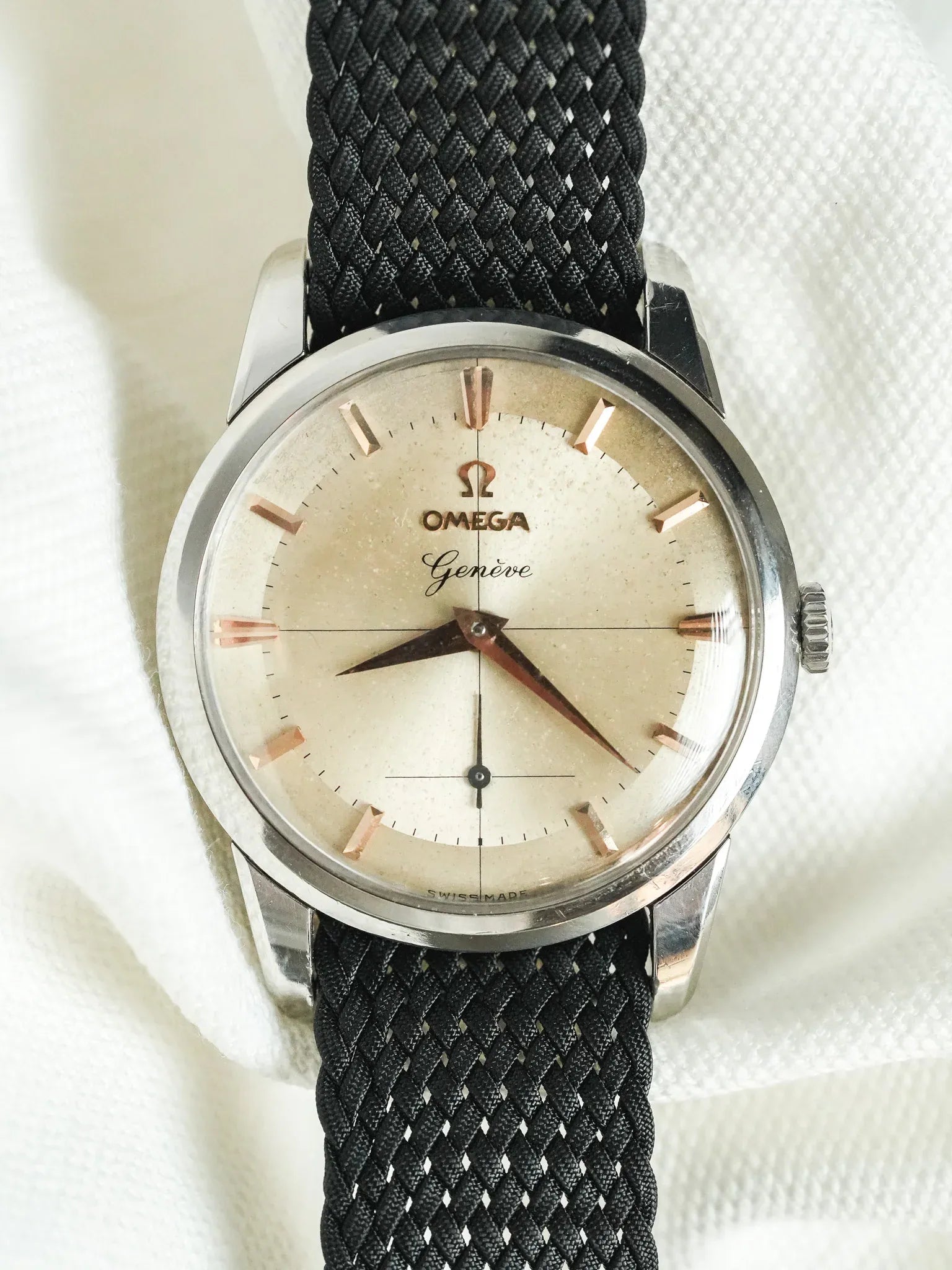 Omega - 2903-61 Genève Crosshair Index Or Rose - 1961 - Atelier Victor - Vintage Shop