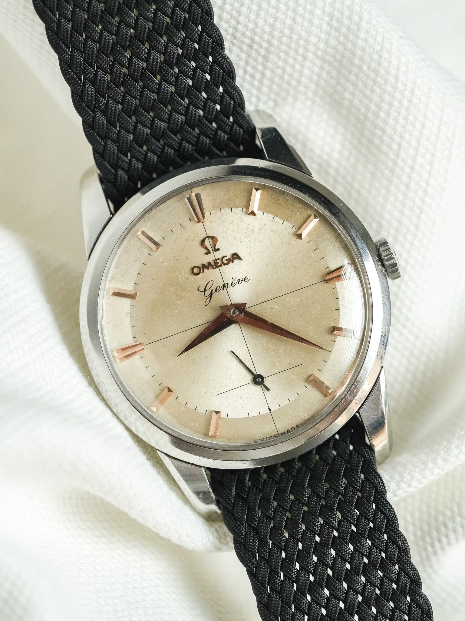 Omega - 2903-61 Genève Crosshair Index Or Rose - 1961 - Atelier Victor - Vintage Shop