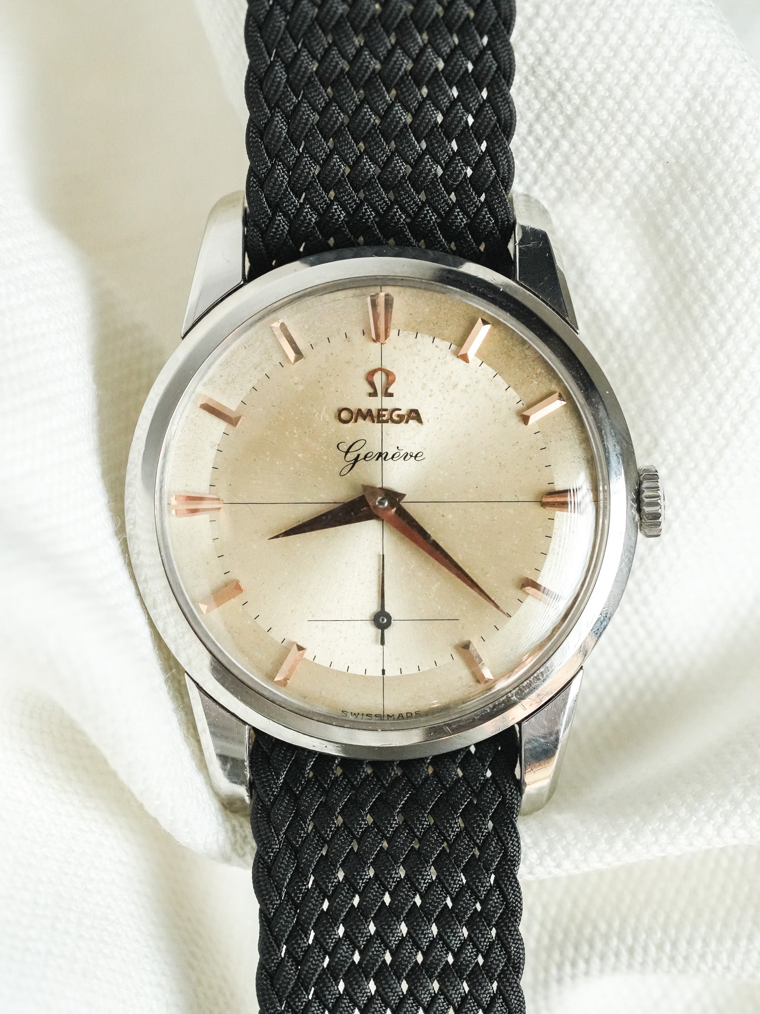 Omega - 2903-61 Genève Crosshair Index Or Rose - 1961 - Atelier Victor - Vintage Shop