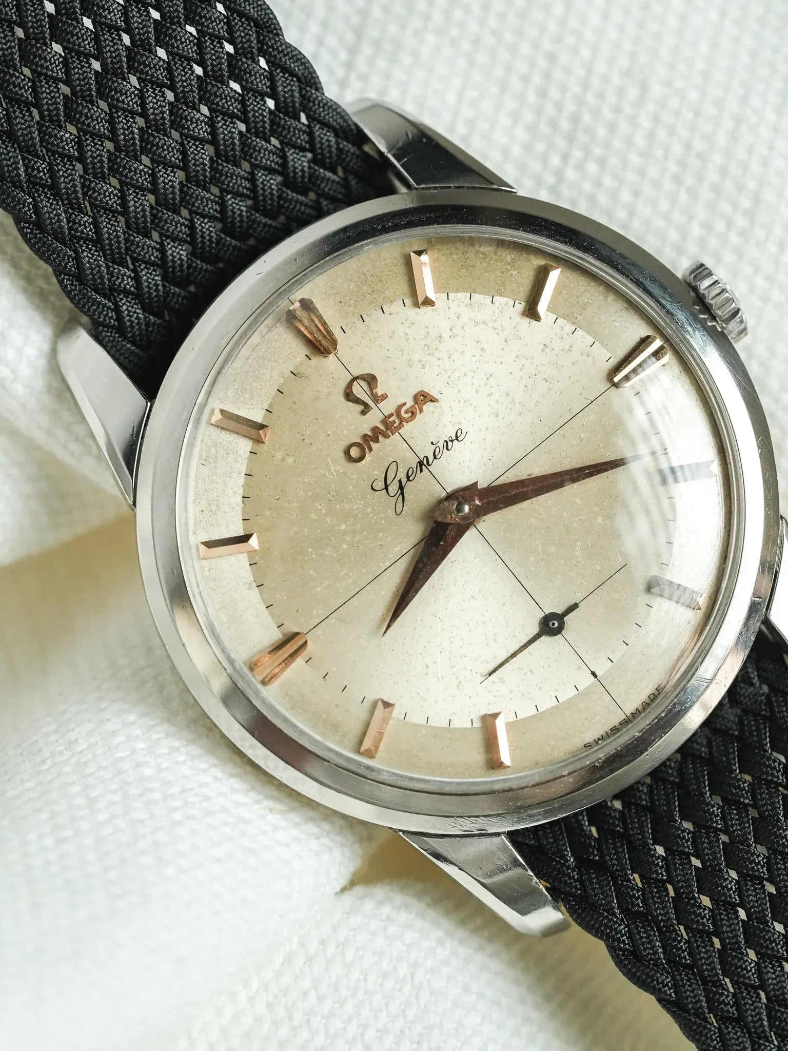 Omega - 2903-61 Genève Crosshair Index Or Rose - 1961 - Atelier Victor - Vintage Shop