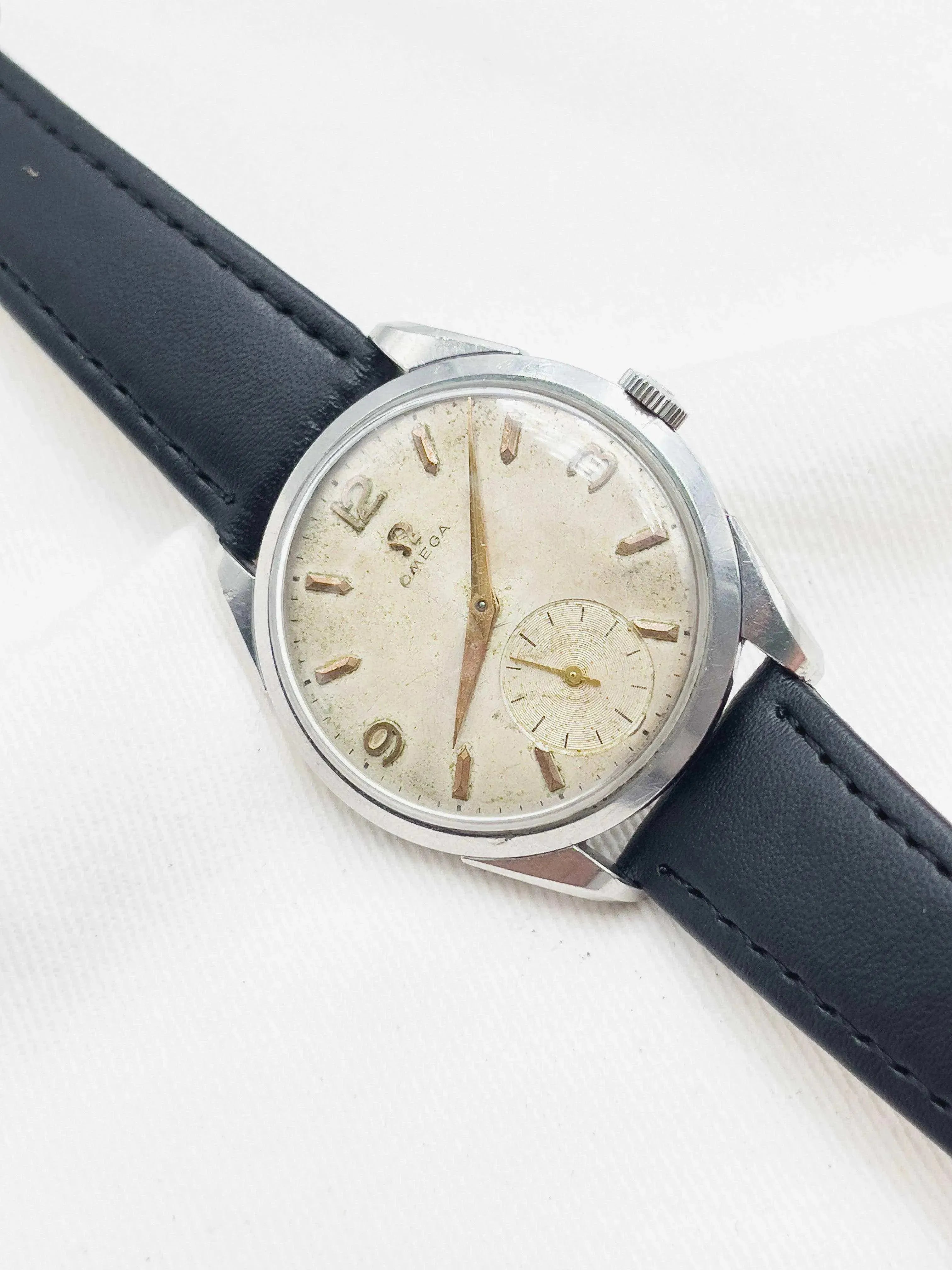 Omega - Calatrava Patine Petite-seconde index or rose - 1956 - Atelier Victor - Vintage Shop