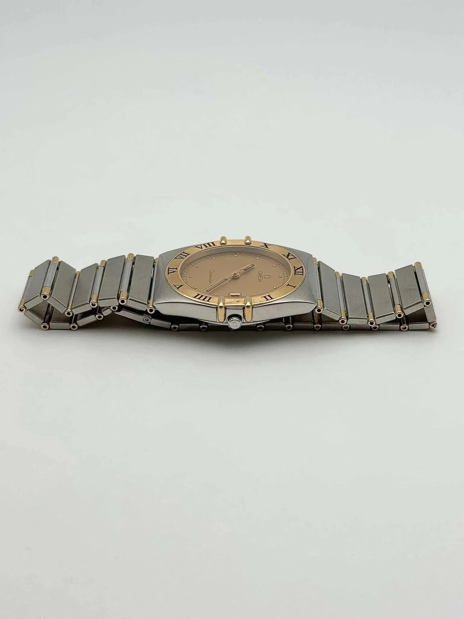 Omega - Constellation 18k Gold & Steel Gold Dial - 1990s - Atelier Victor Paris - Vintage Watch Shop Dubai