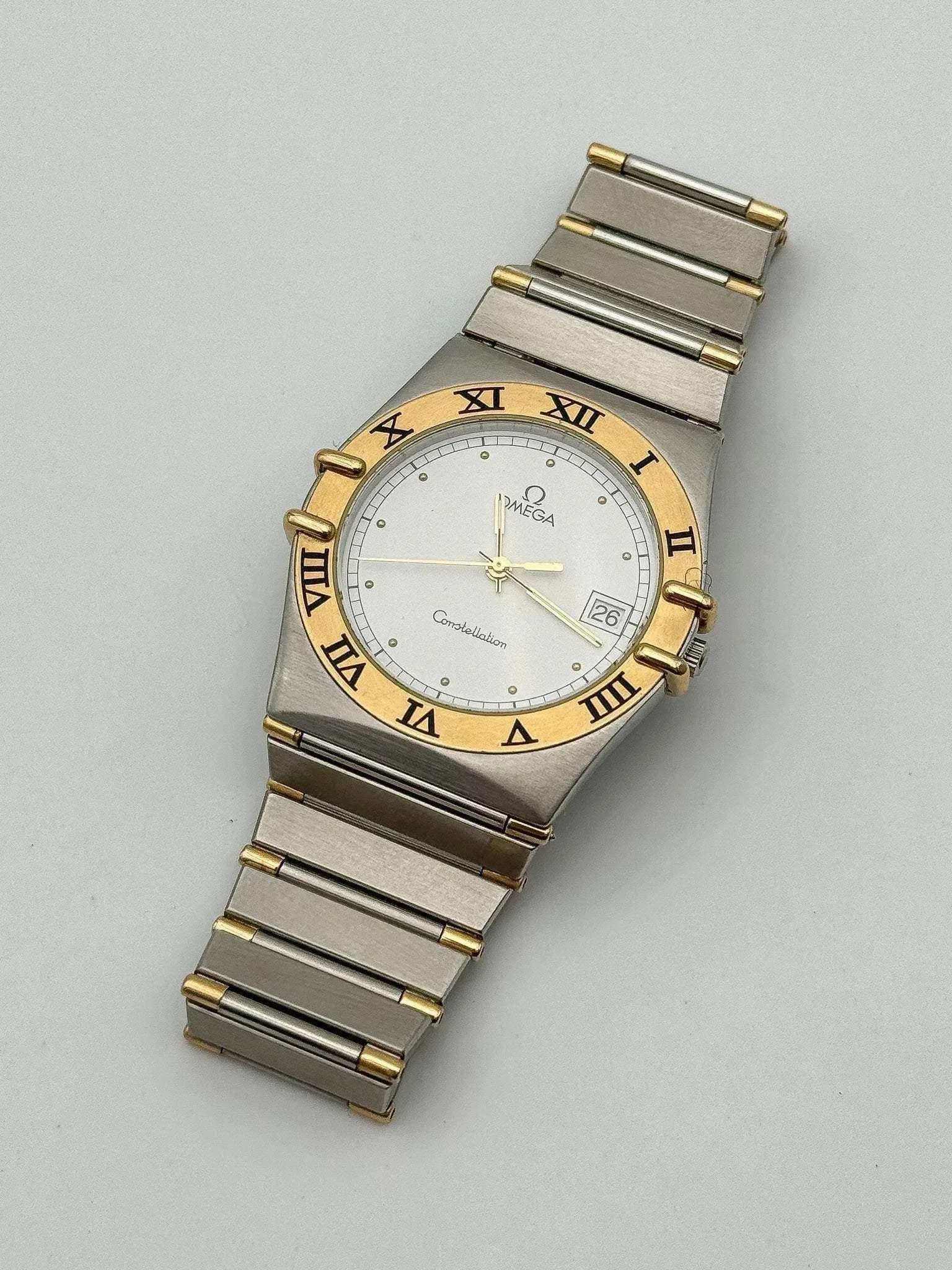Omega - Constellation 18k Gold & Steel White Dial - 1990s - Atelier Victor - Vintage Shop