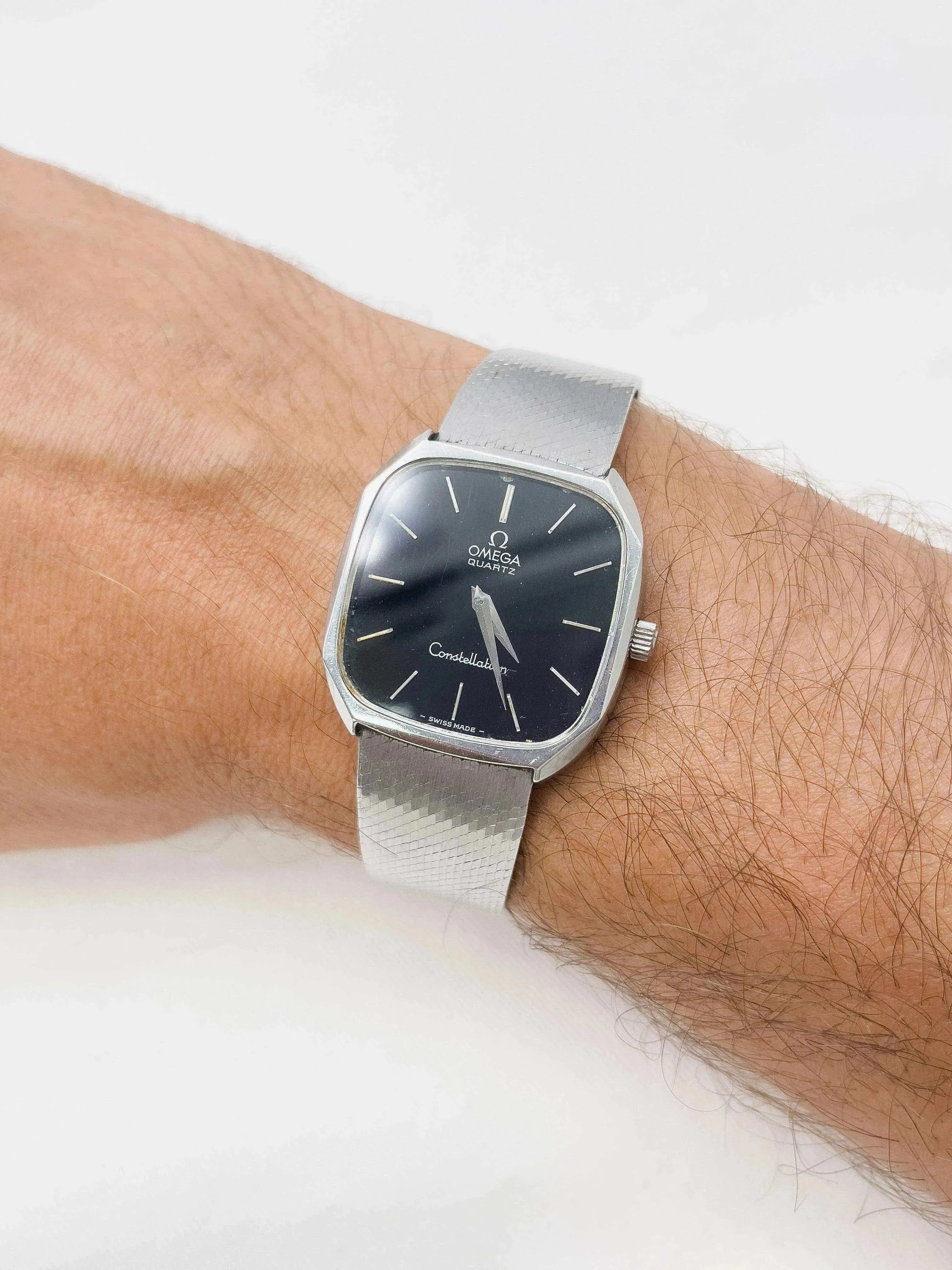 Omega - Constellation Black Dial Full Steel - 1977 - Atelier Victor - Vintage Shop