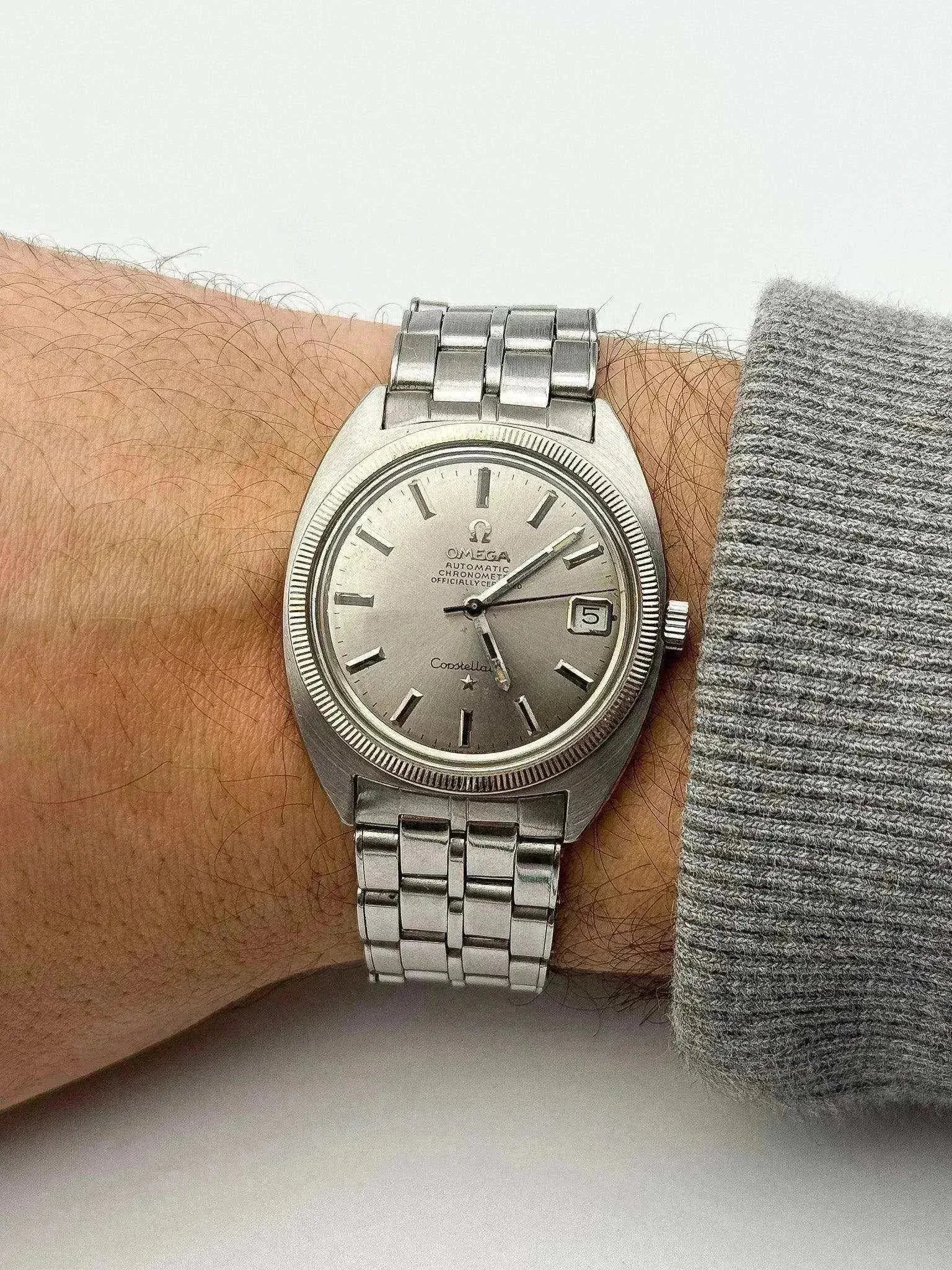 Omega - Constellation C-Shape 168.027 Gerald Genta Lunette or blanc - boite - 1967 - Atelier Victor