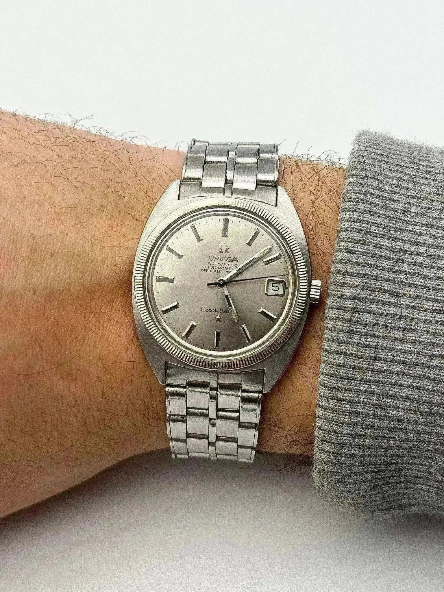 Omega - Constellation C-Shape 168.027 Gerald Genta Lunette or blanc - boite - 1967 - Atelier Victor