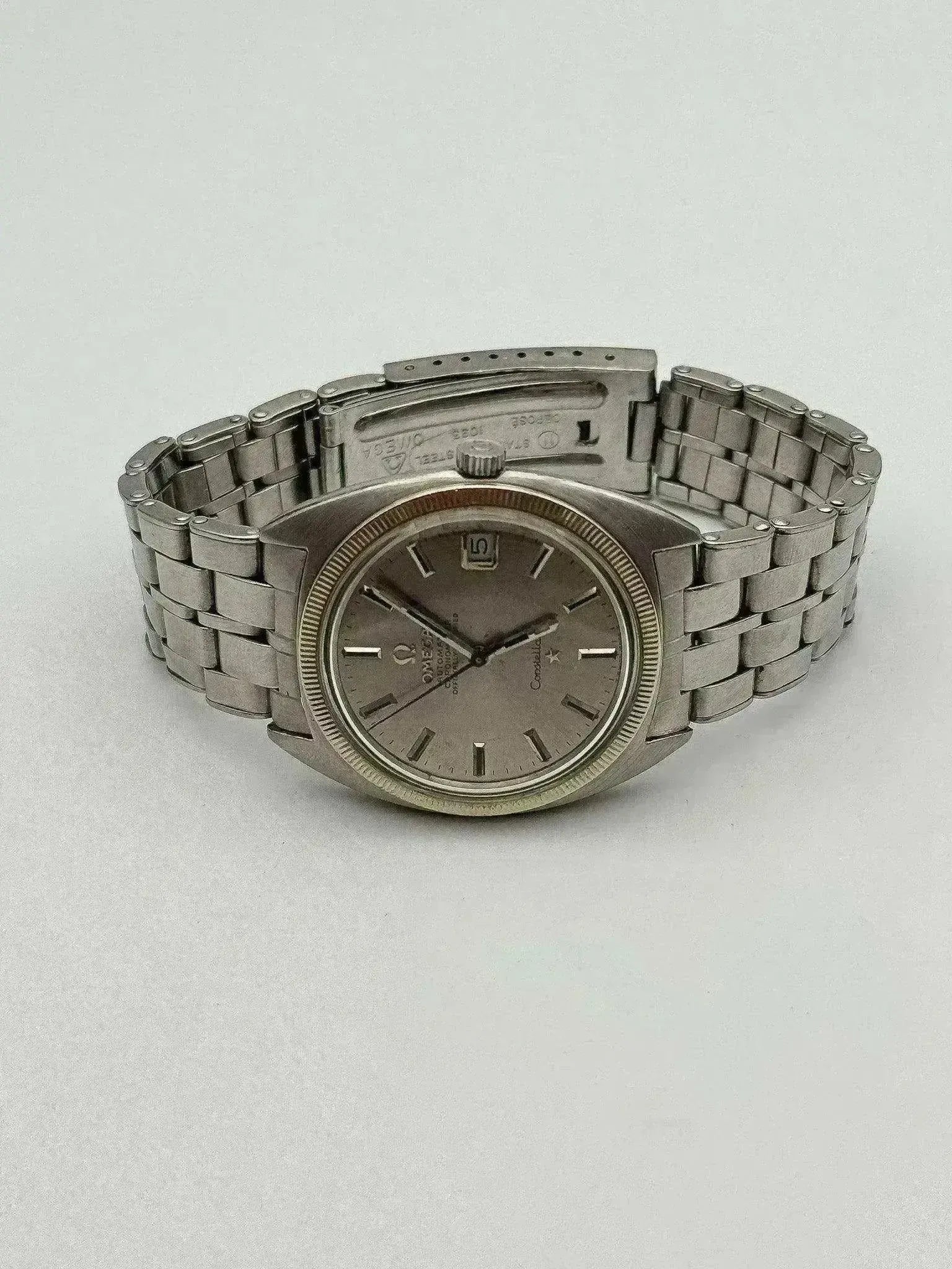 Omega - Constellation C-Shape 168.027 Gerald Genta Lunette or blanc - boite - 1967 - Atelier Victor