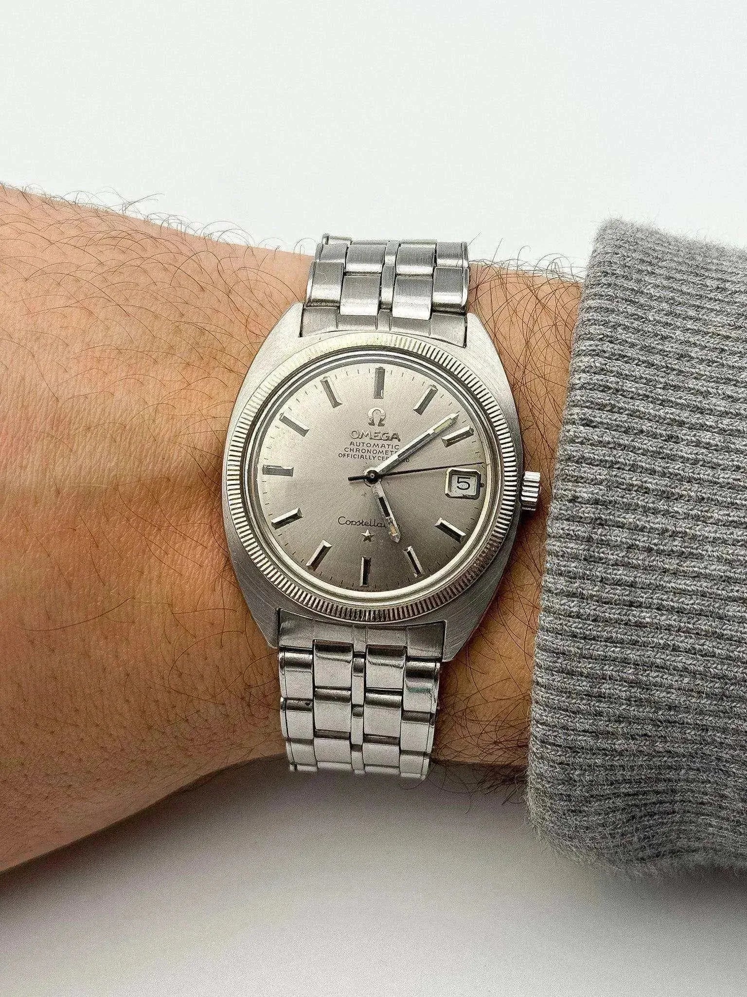 Omega - Constellation C-Shape 168.027 Gerald Genta Lunette or blanc - boite - 1967 - Atelier Victor