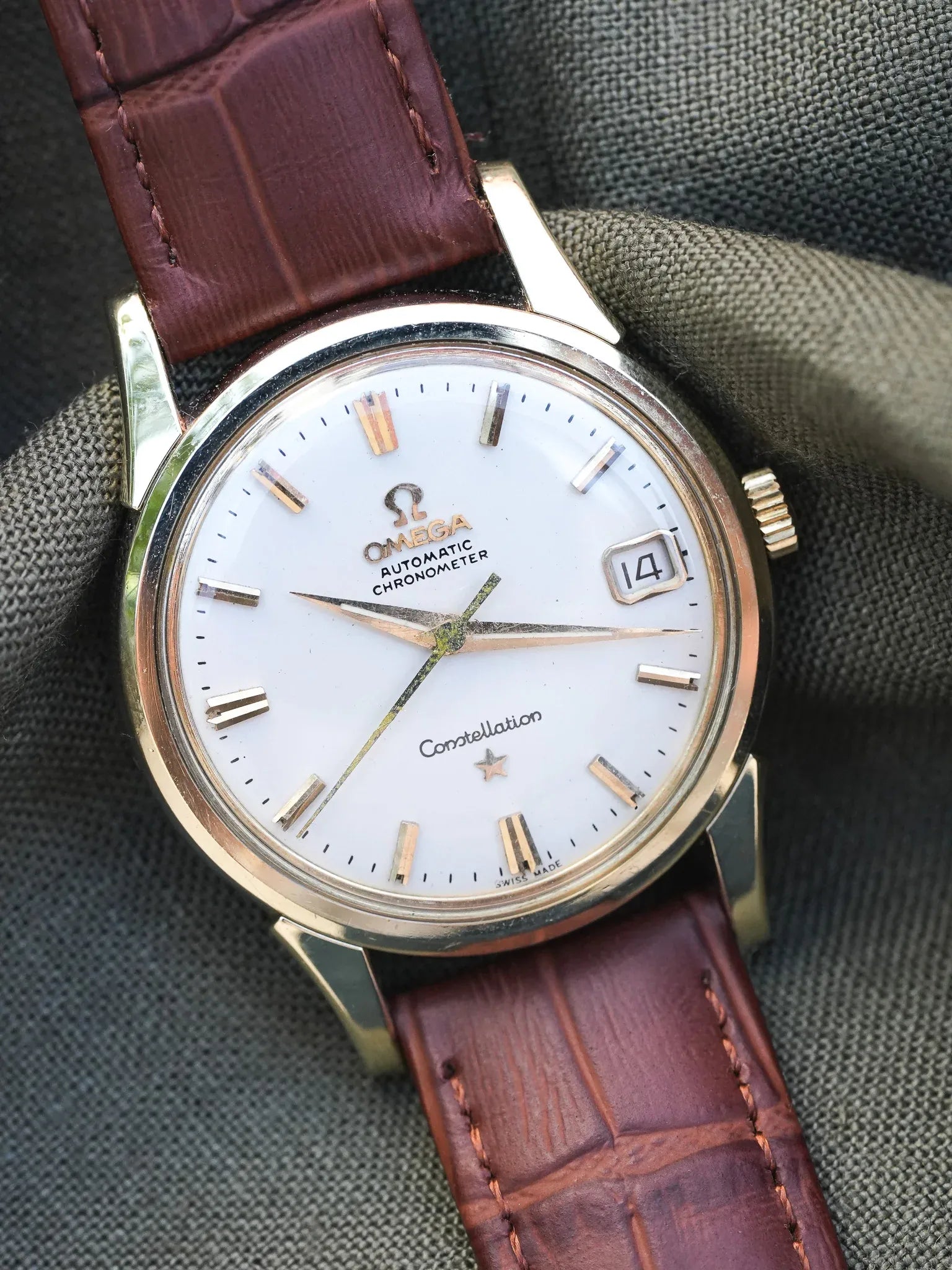Omega - Constellation Chronometer Plaqué or Acier Blanc 14393-61-SC - 1961 - Atelier Victor - Vintage Shop