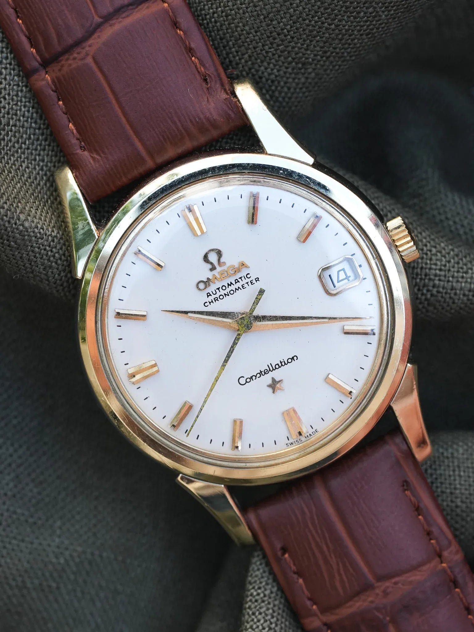 Omega - Constellation Chronometer Plaqué or Acier Blanc 14393-61-SC - 1961 - Atelier Victor - Vintage Shop