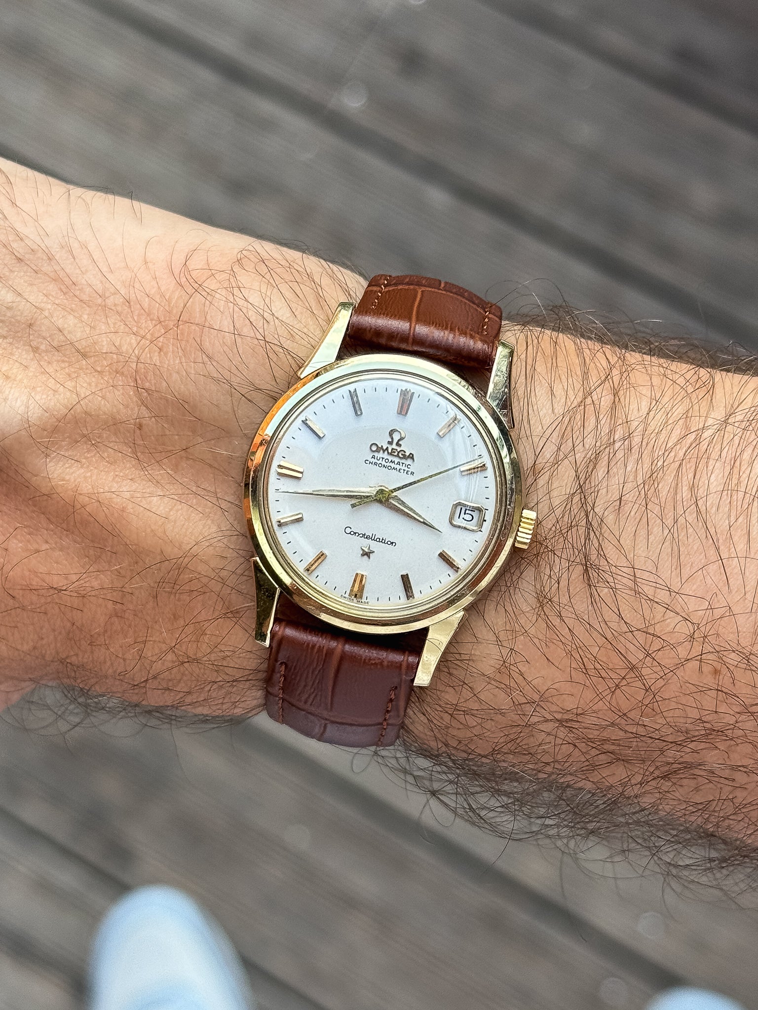 Omega - Constellation Chronometer Plaqué or Acier Blanc 14393-61-SC - 1961 - Atelier Victor - Vintage Shop