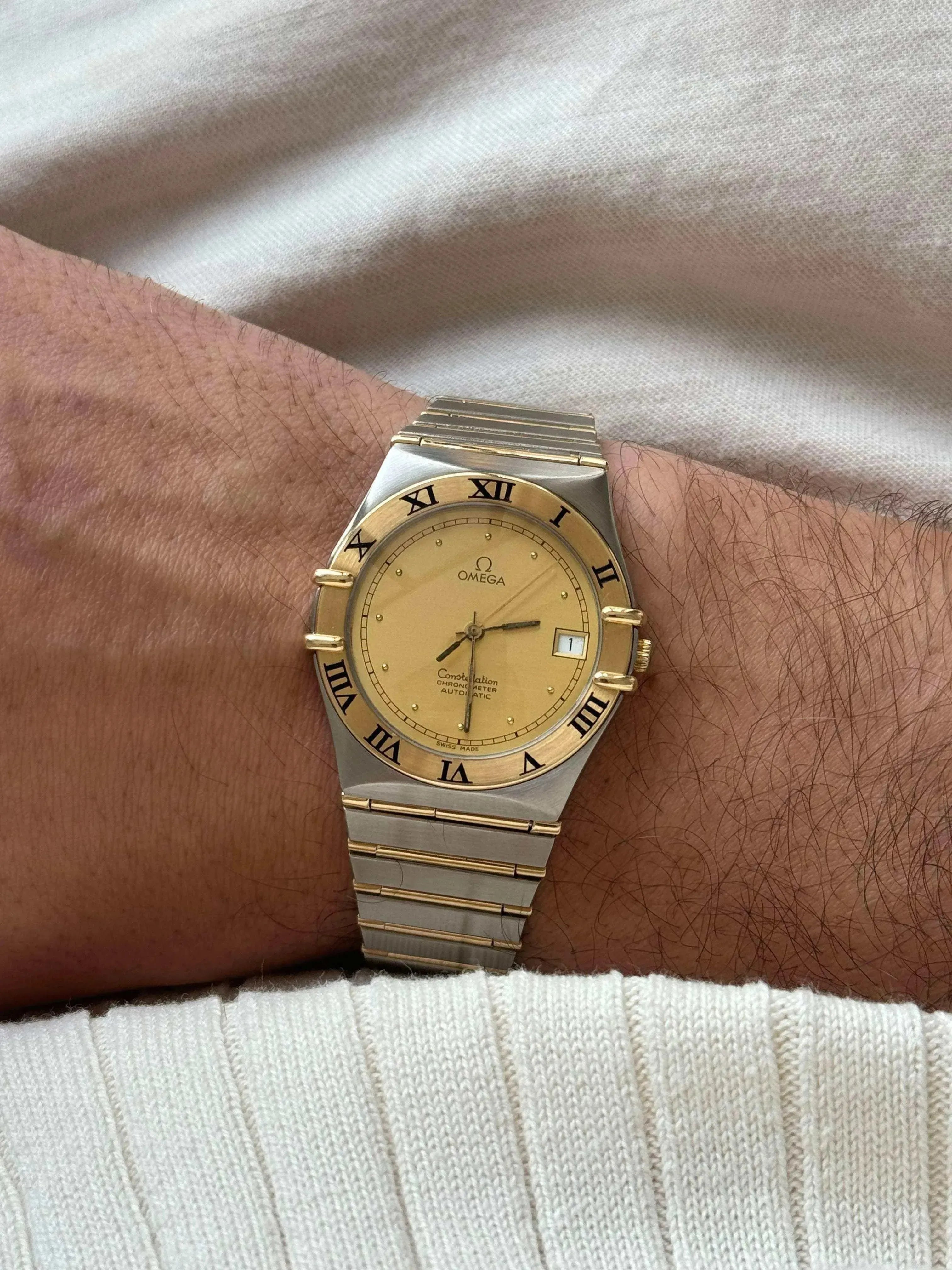 Omega - Constellation date steel & 18k gold - 2000s - Atelier Victor