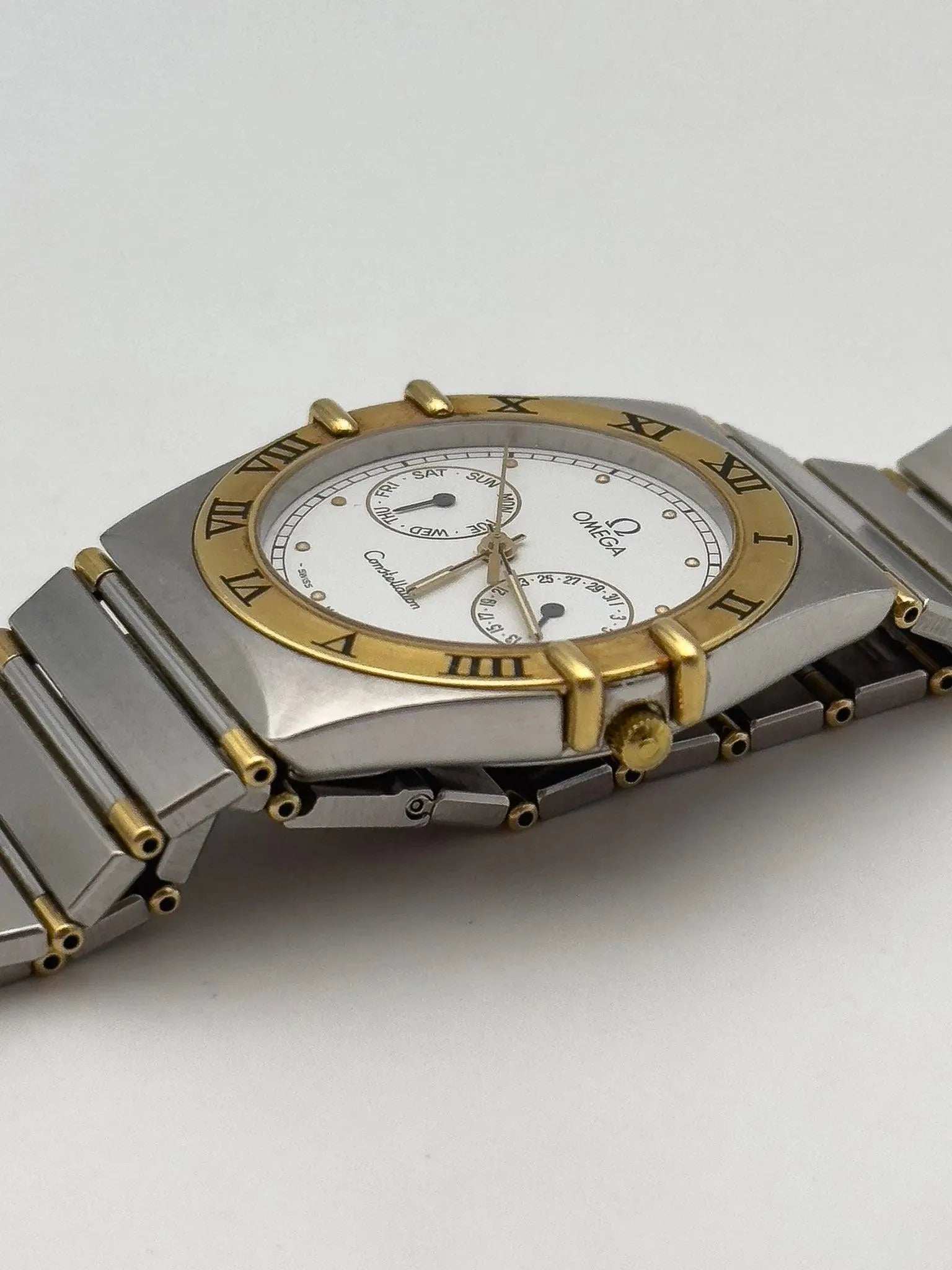 Omega - Constellation Day Date 18k Gold & Steel - 1991 - Atelier Victor Paris - Vintage Watch Shop Dubai