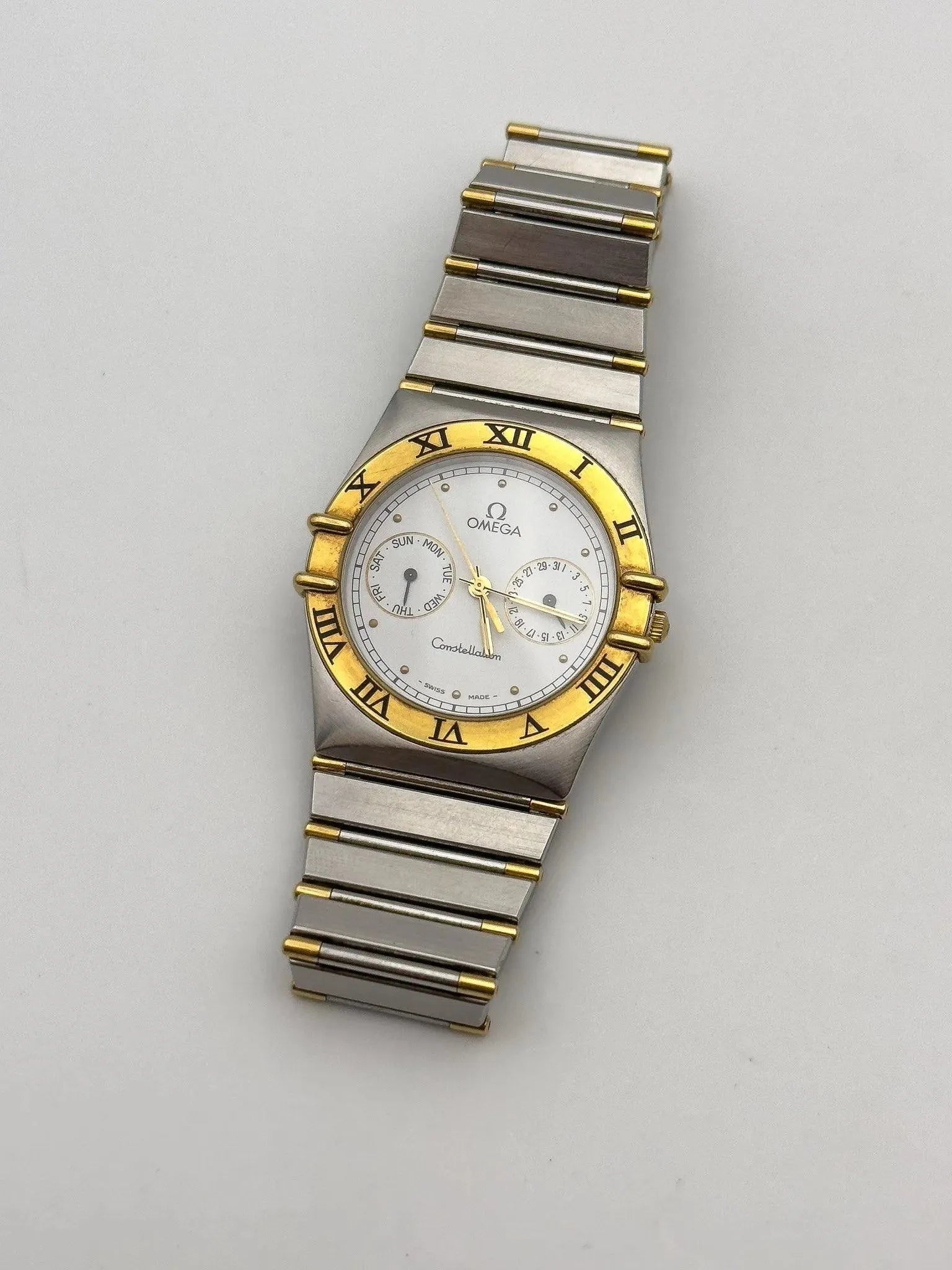 Omega - Constellation Day Date 18k Gold & Steel - 1991 - Atelier Victor Paris - Vintage Watch Shop Dubai