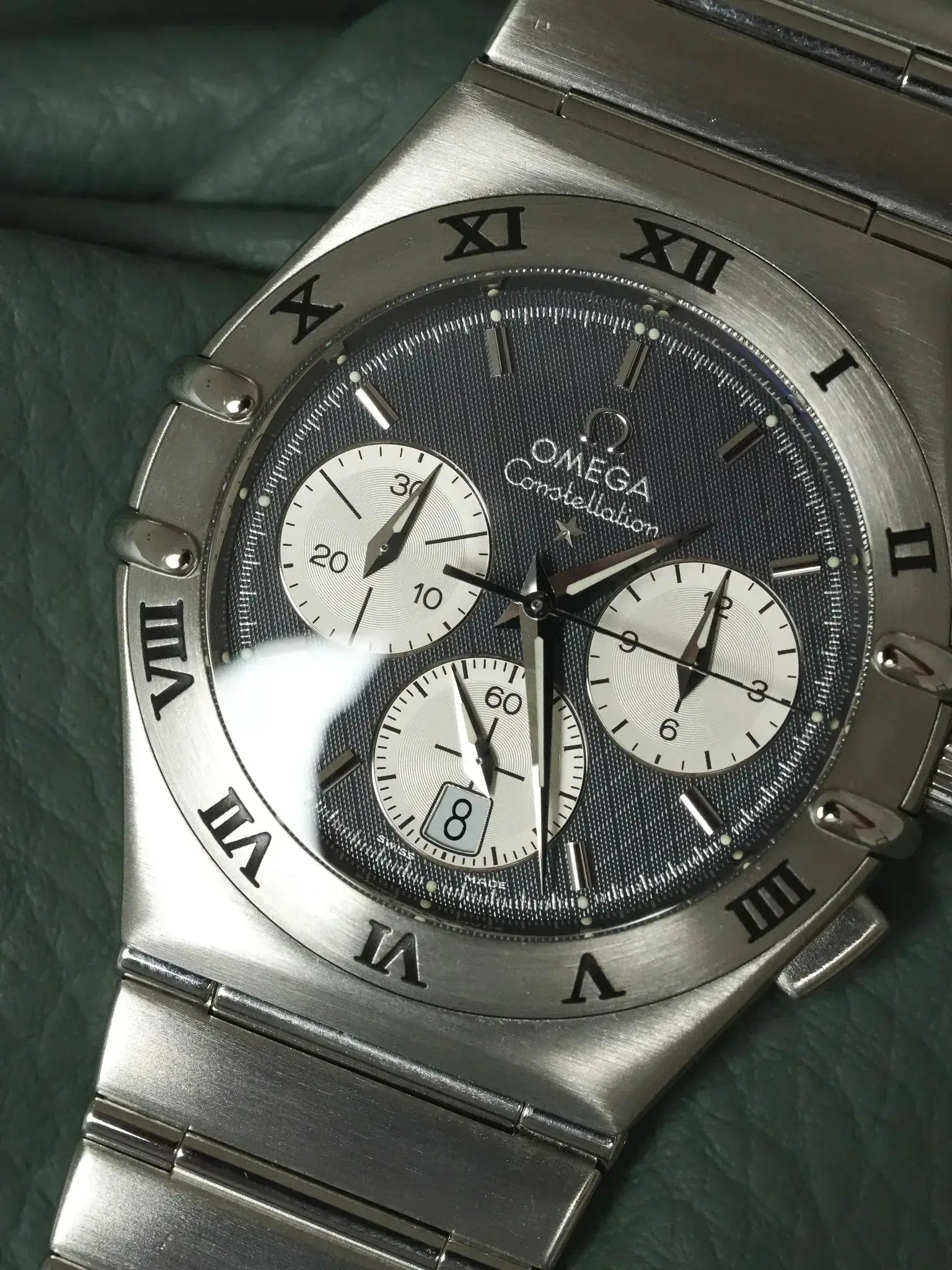 Omega - Constellation Double Eagle 1542.40 Acier Cadran Gris Nid d'abeille - 1990s - Atelier Victor