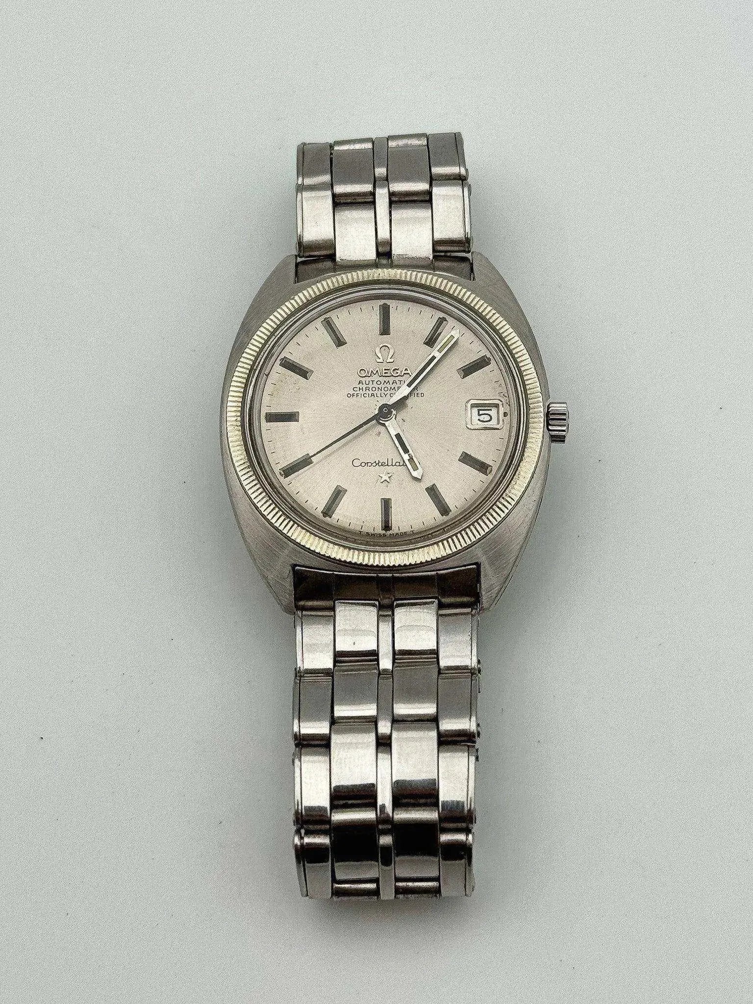 Omega - Constellation Gerald Genta White Gold Bezel - BOX - 1967 - Atelier Victor Paris - Vintage Watch Shop Dubai