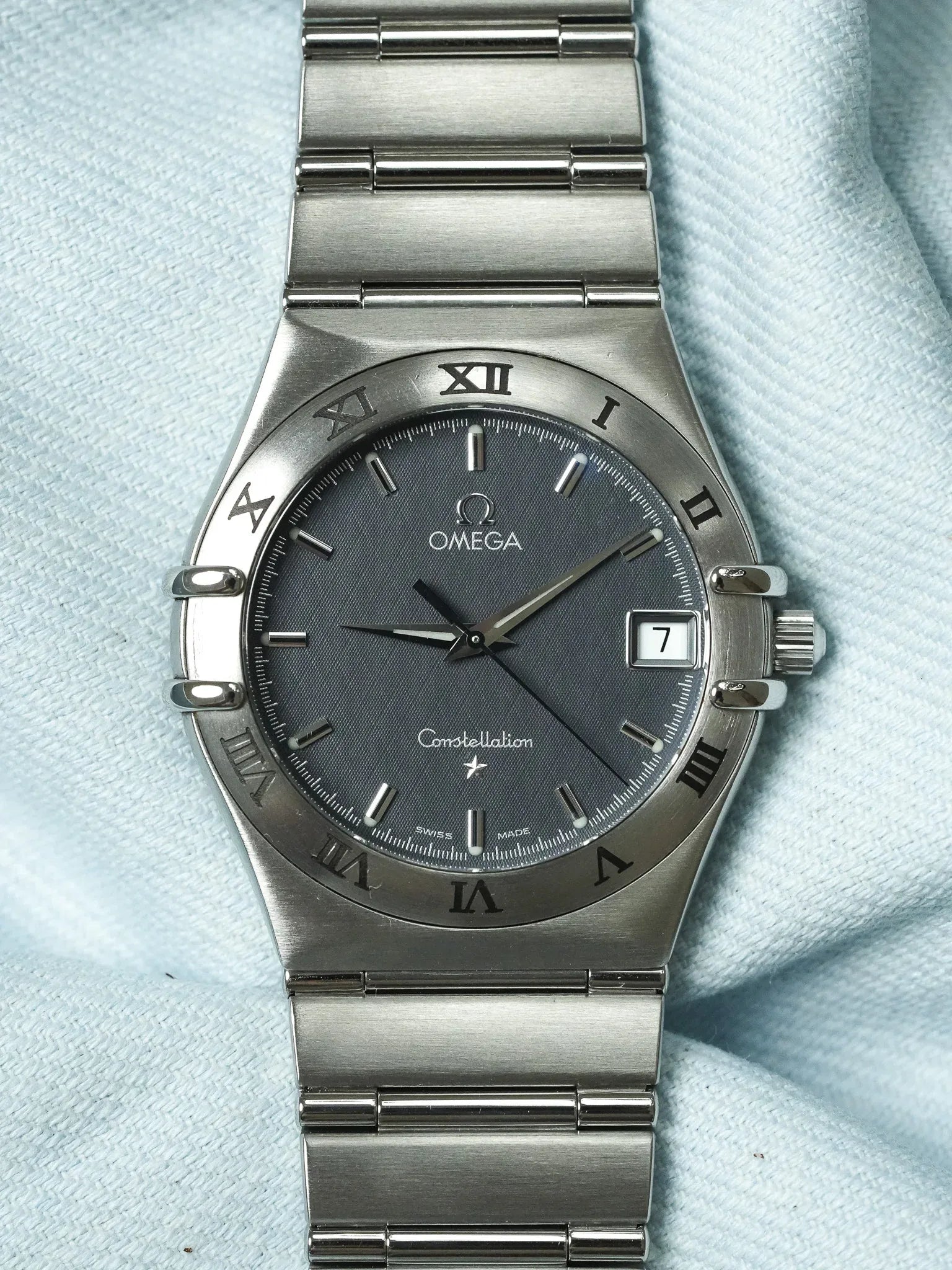 Omega - Constellation Manhattan 1512.40 Steel Honeycomb Gray Dial - 19