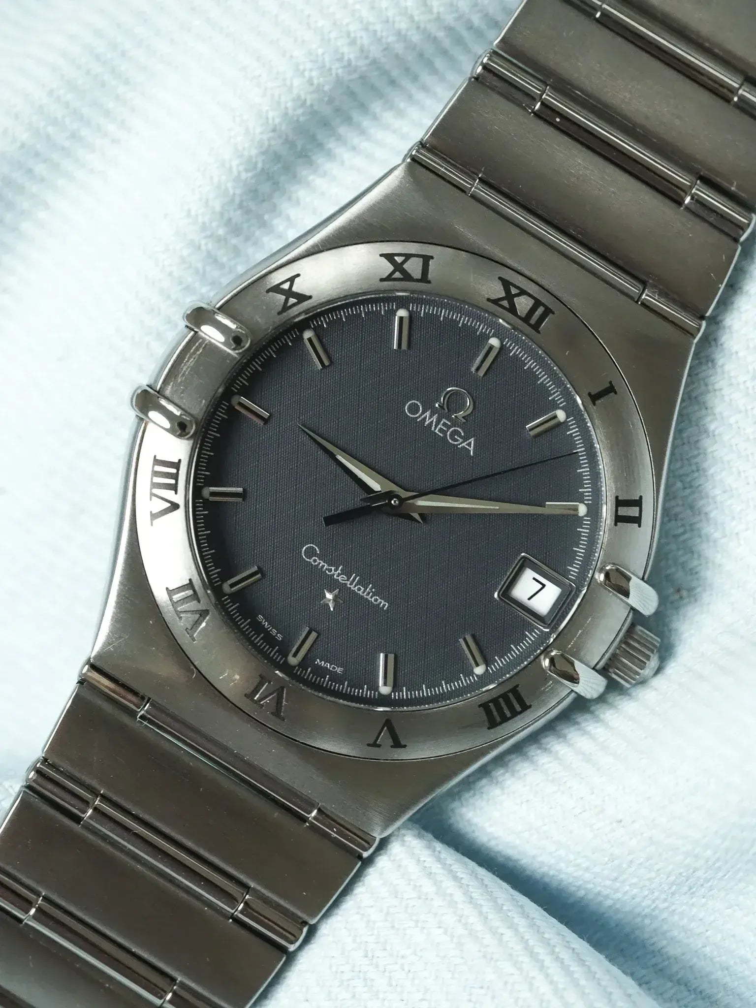 Omega - Constellation Manhattan 1512.40 Acier Cadran Gris Nid d'abeille - 1998 - Atelier Victor