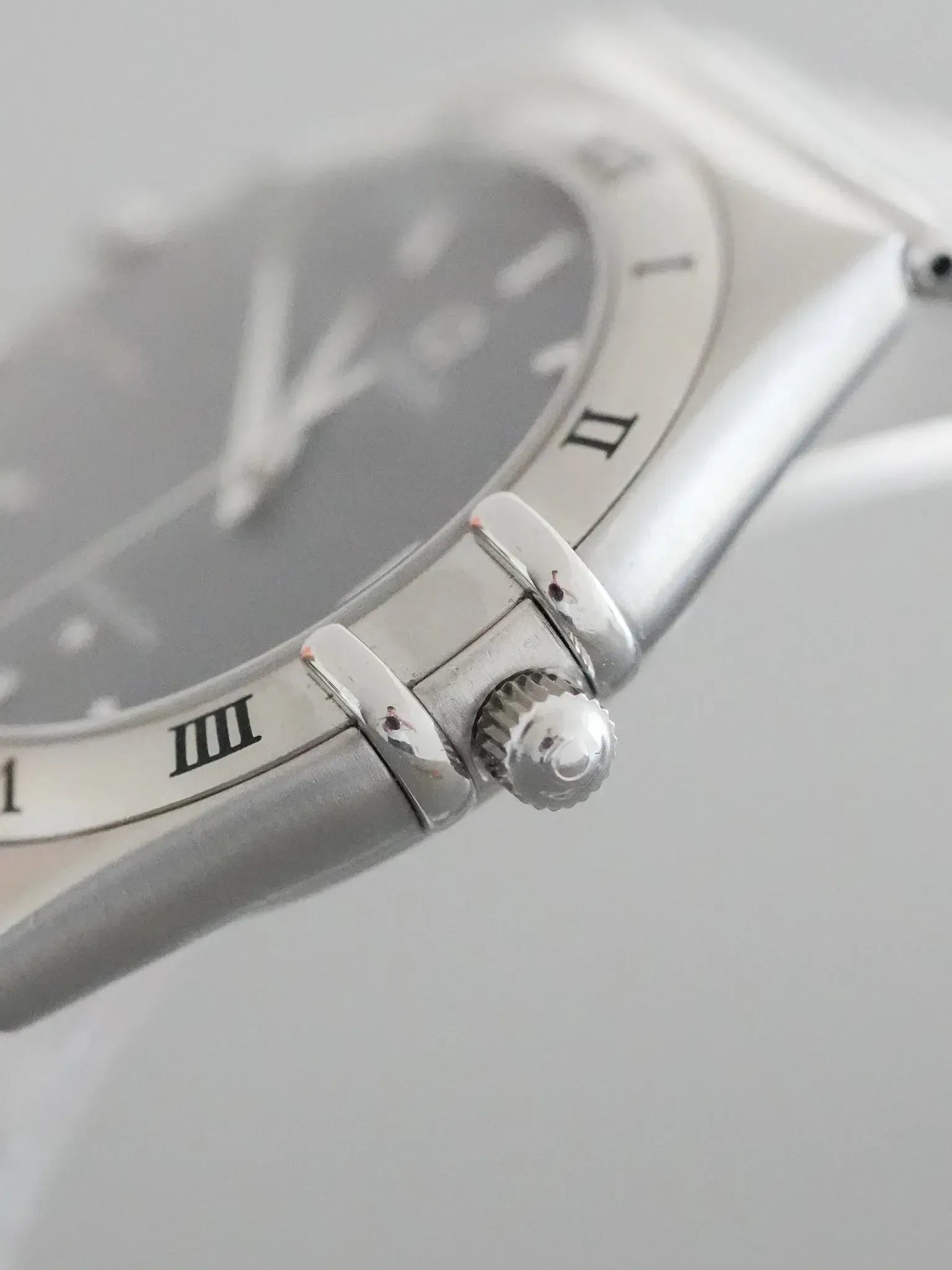 Omega - Constellation Manhattan 1512.40 Anthracite Nid d'abeille Acier - 1998 - Atelier Victor - Vintage Shop